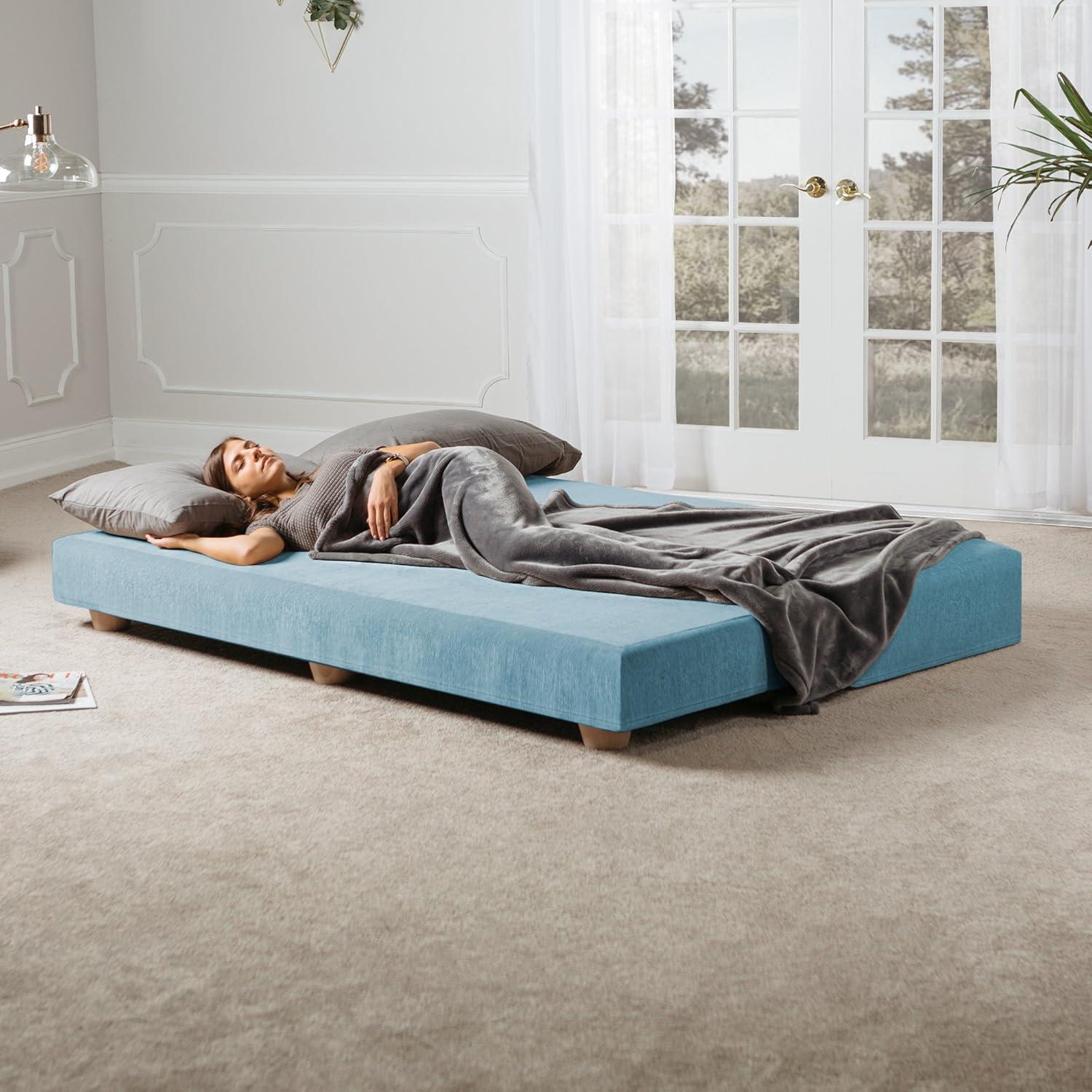 Jaxx Alon Daybed / Fold-Out Queen-Size Mattress - Premium Chenille, Turquoise