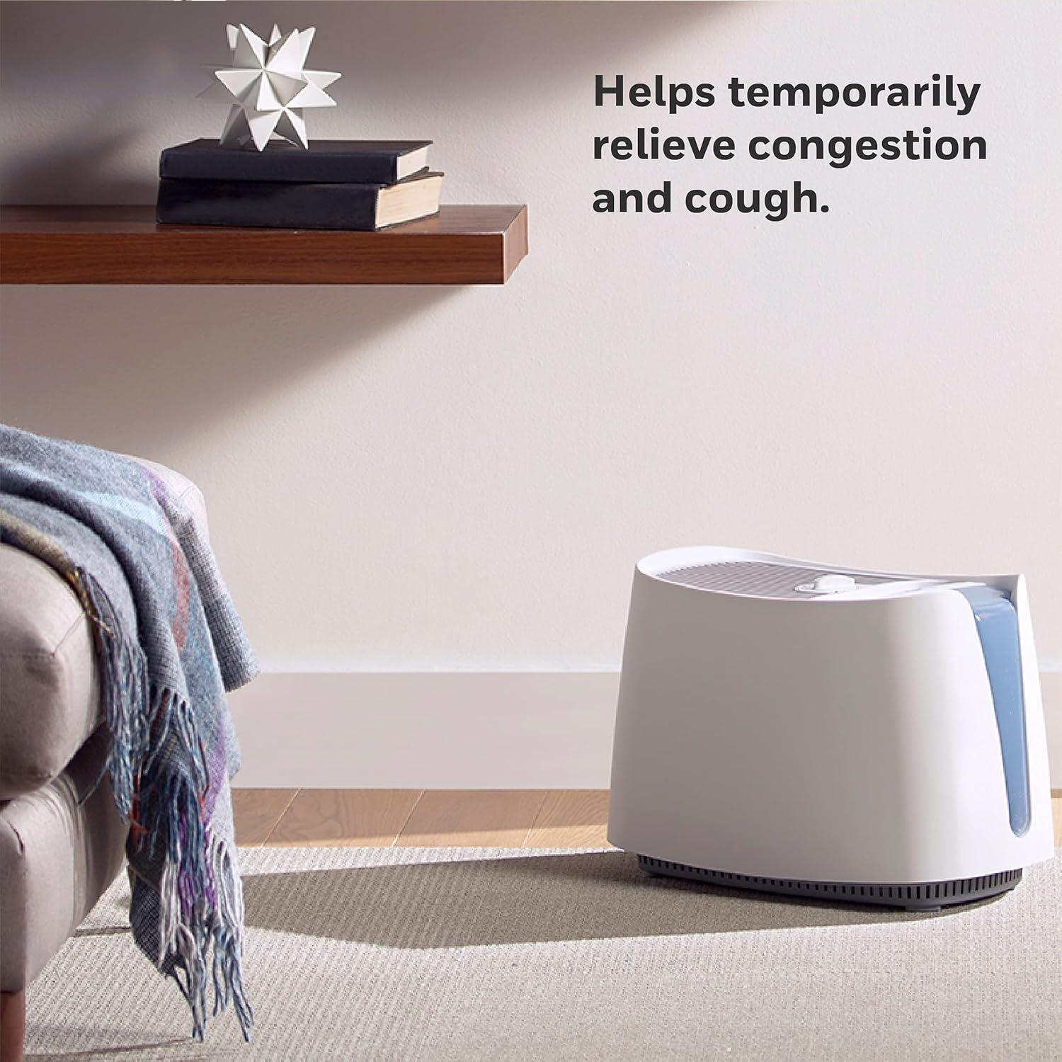 Honeywell 1.1 gal 400 sq ft Cool Moisture Humidifier, White, HCM350