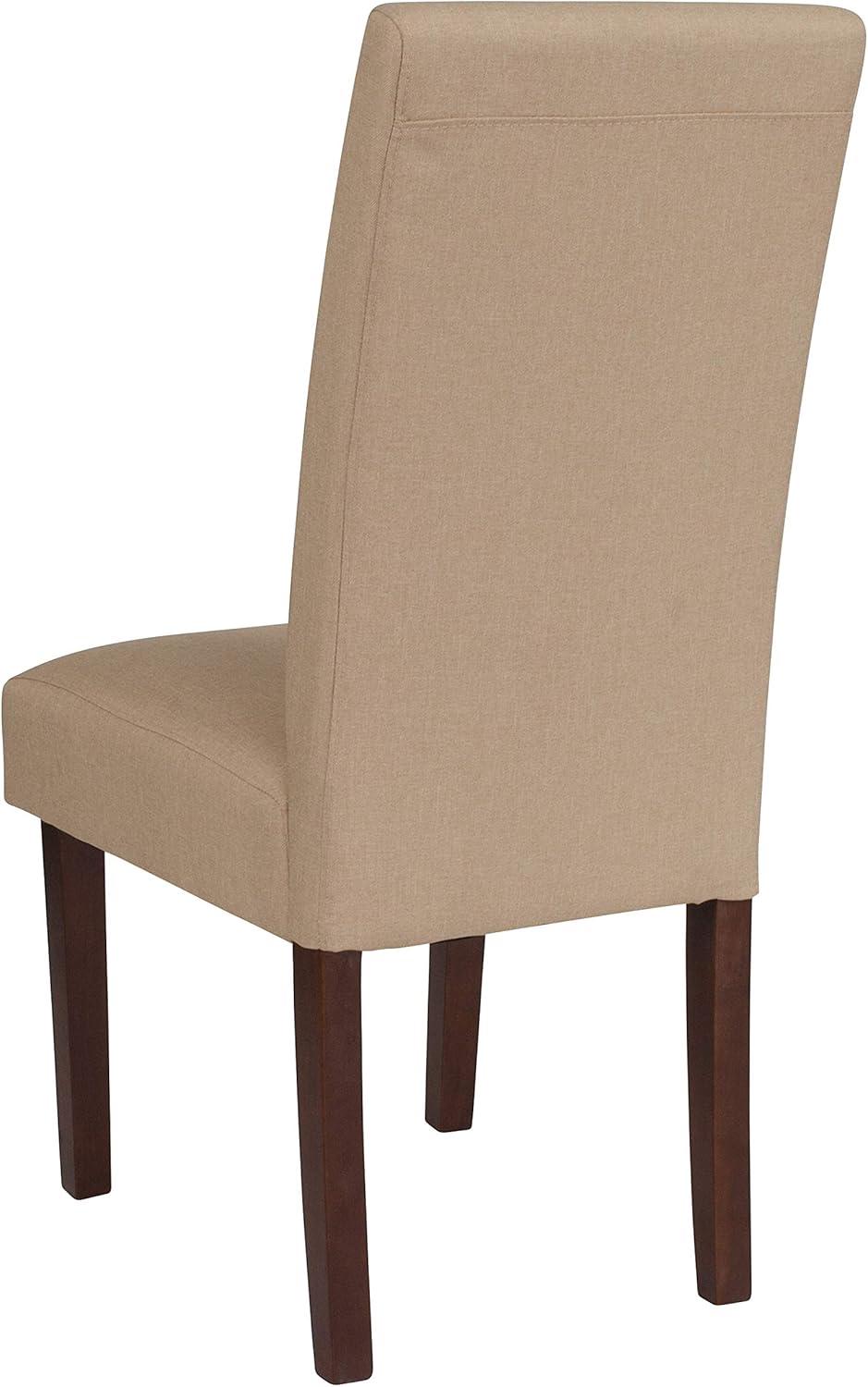 Merrick Lane Mid-Century Panel Back Parsons Accent Dining Chair