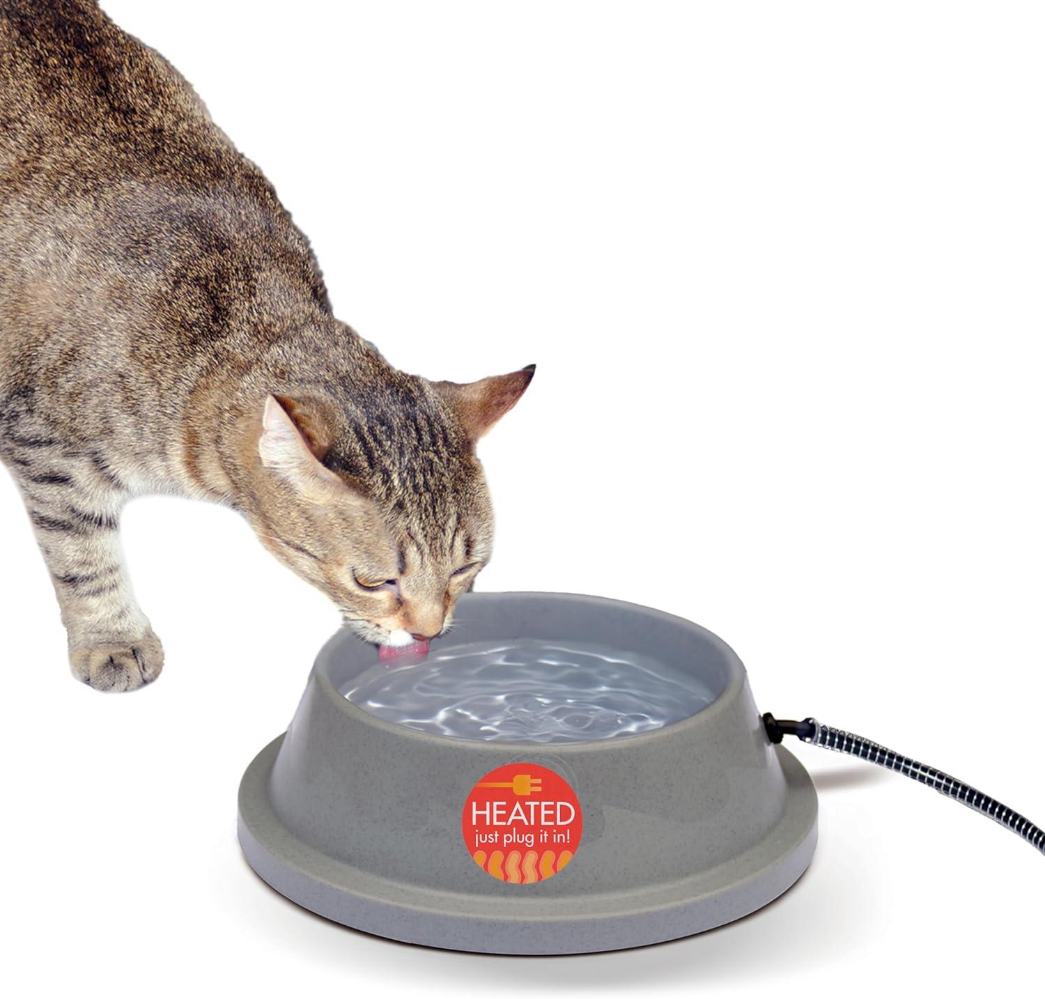 K&H Pet Products Thermal-Bowl 32oz. Slate Gray 12W