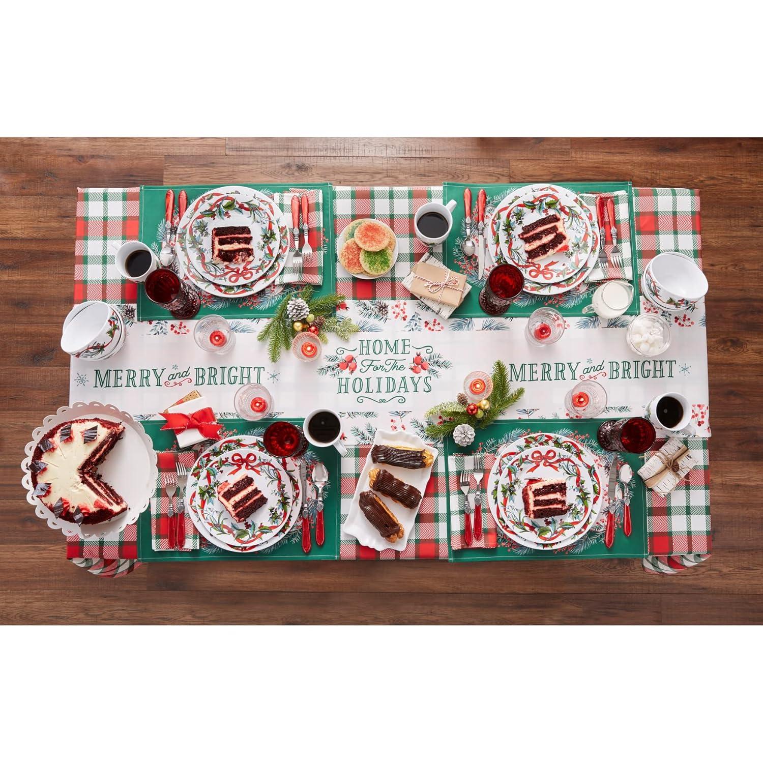 BrylaneHome 16 Piece Christmas Dinnerware Set