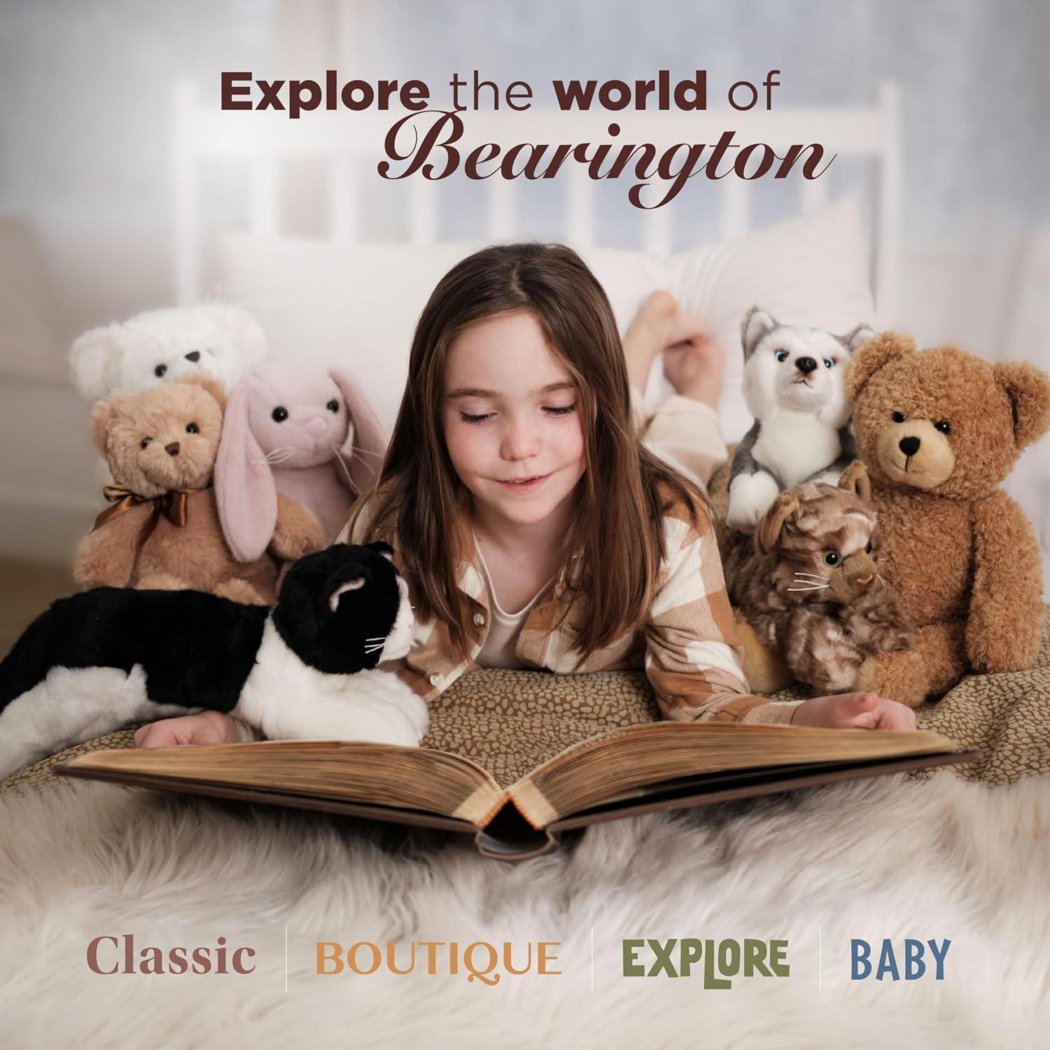 Bearington Baby Wee Lamby, 8 x 7 Inch Small Lamb Stuffed Animal, Security Blanket Baby Lovey, Baptism Gift