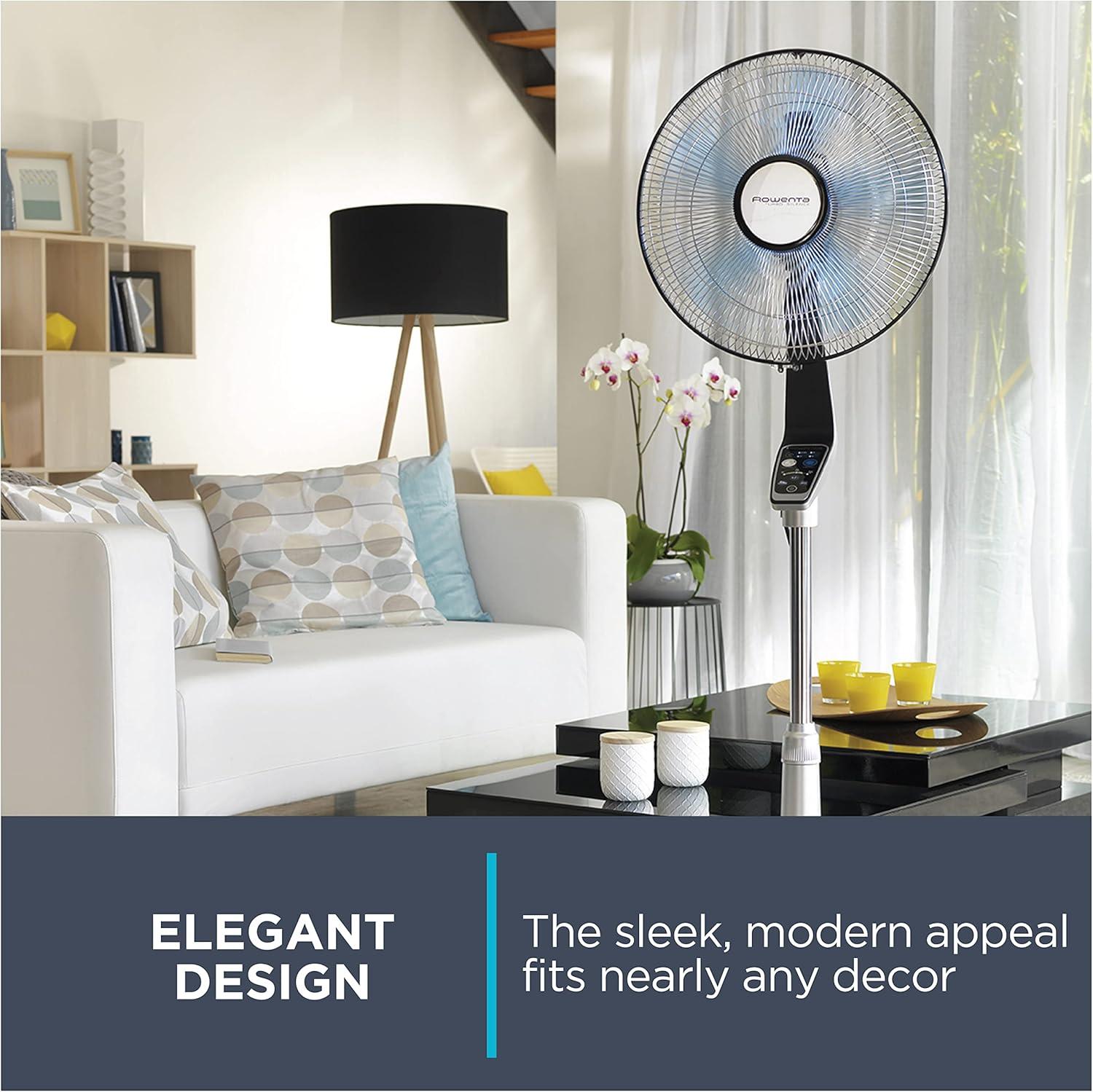 Rowenta Rowenta Turbo Silence Extreme Stand Fan With 5 Speeds, Oscillating Feature, Adjustable Height And Remote