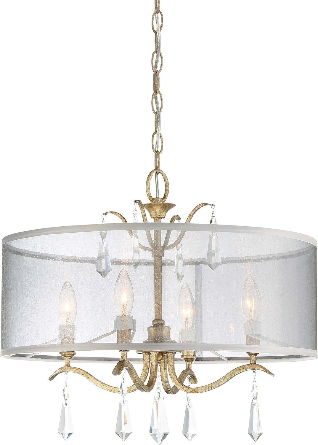 4 Light Convertible Semi-Flush Mount In Traditional Style 19.25 Inches Tall By 20 Inches Wide Minka Lavery 4443-582