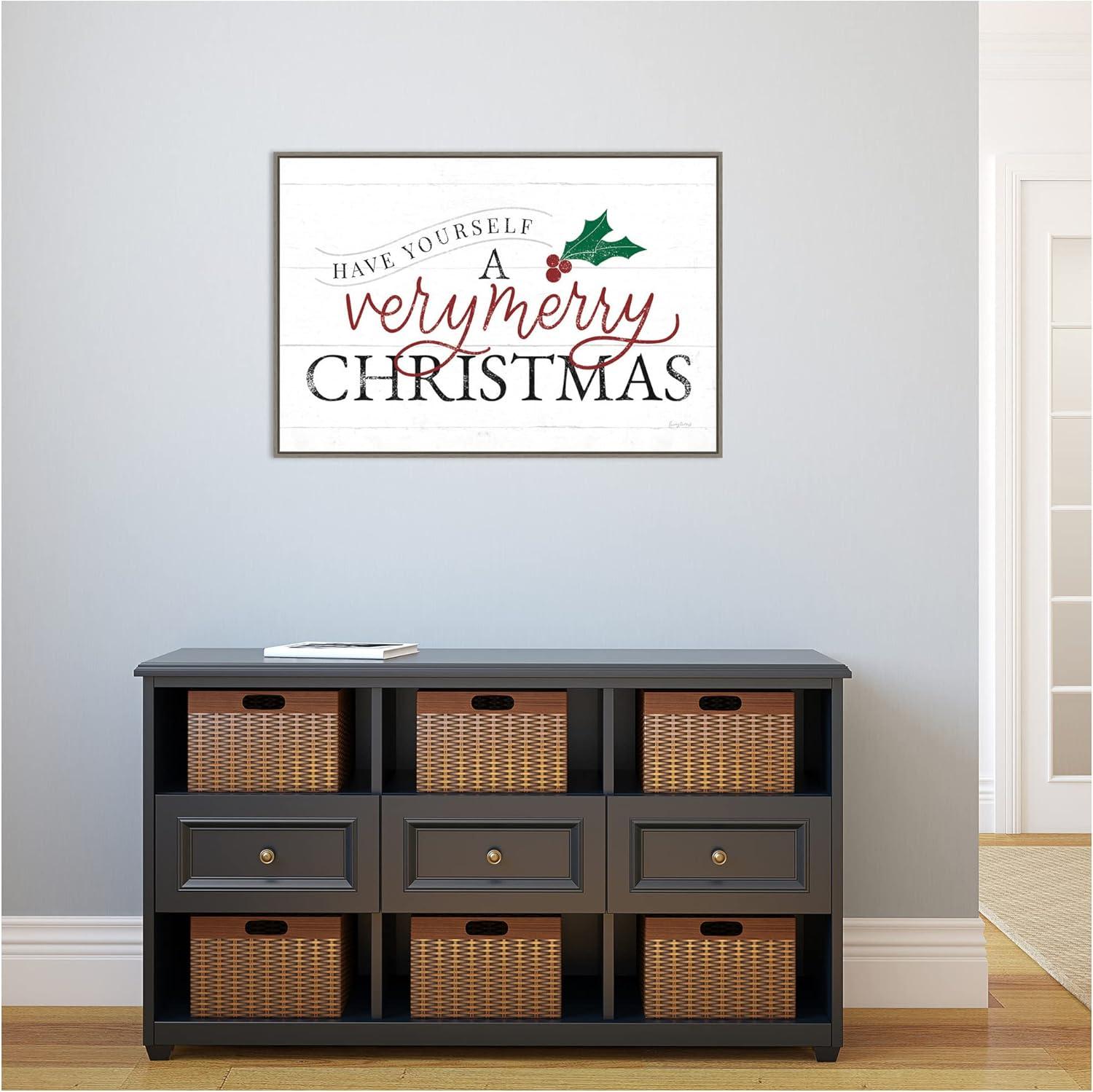 Amanti Art Vintage Christmas IV RG by Becky Thorns Canvas Wall Art Print Framed 33 x 23-in.