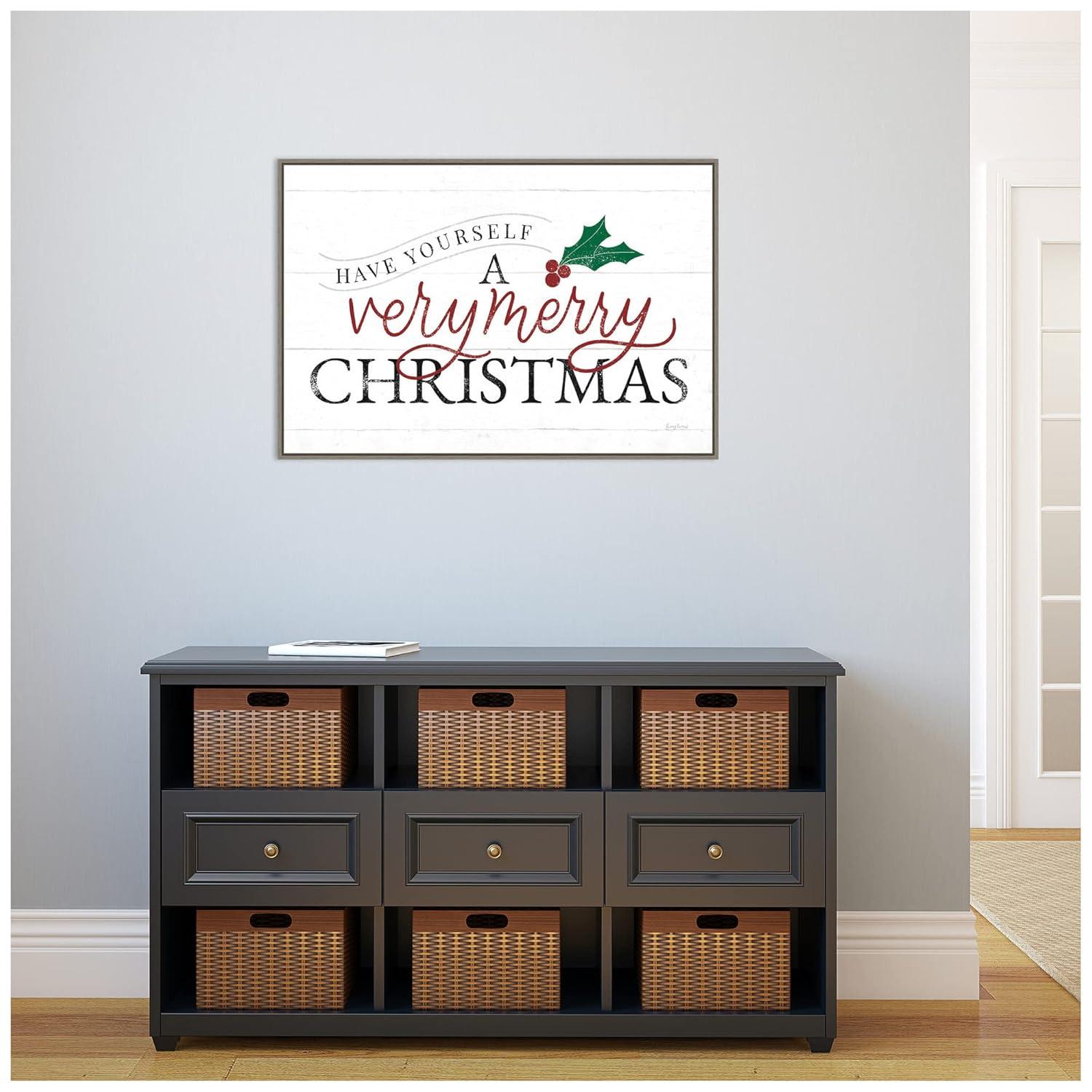 Amanti Art Vintage Christmas IV RG by Becky Thorns Canvas Wall Art Print Framed 33 x 23-in.