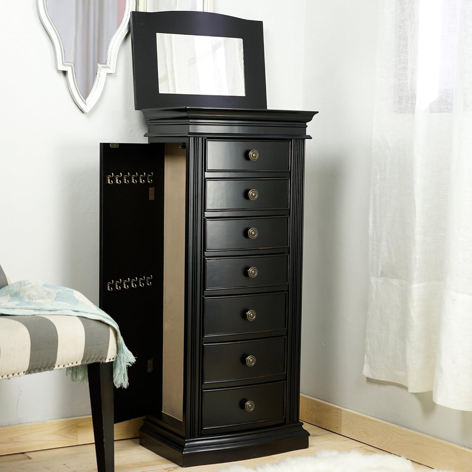 Hives & Honey Landry Black Jewelry Storage Armoire