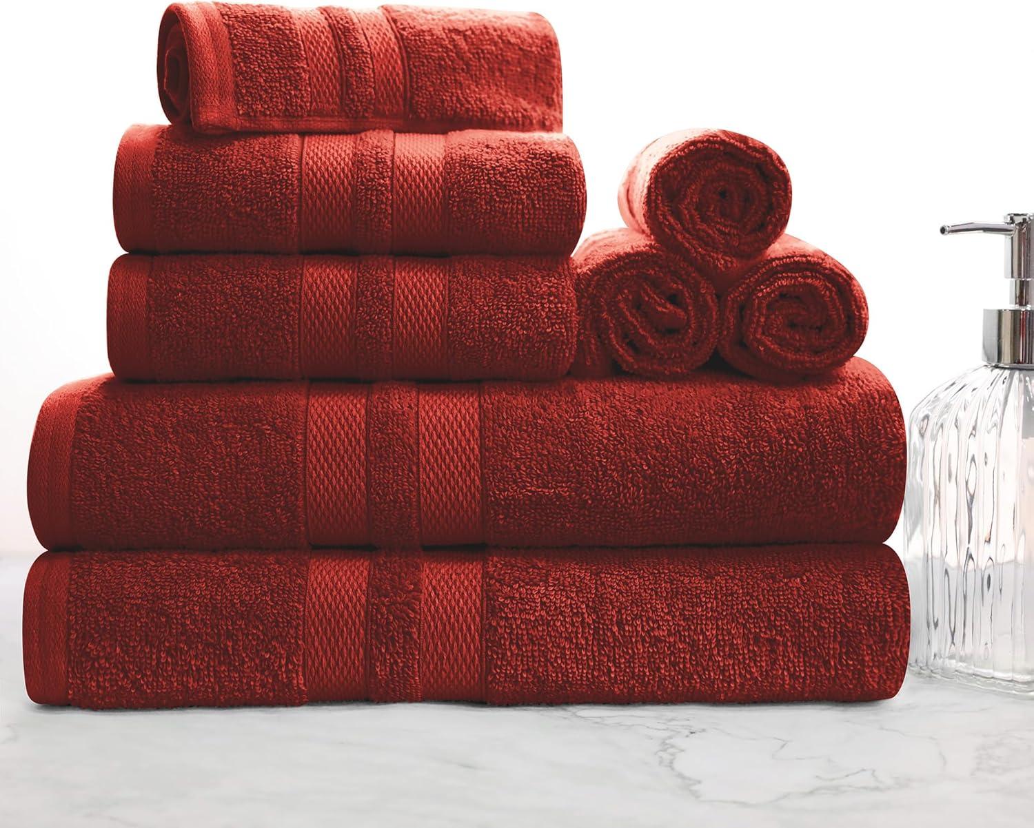 Maroon Ultra Soft Cotton 8-Piece Towel Set