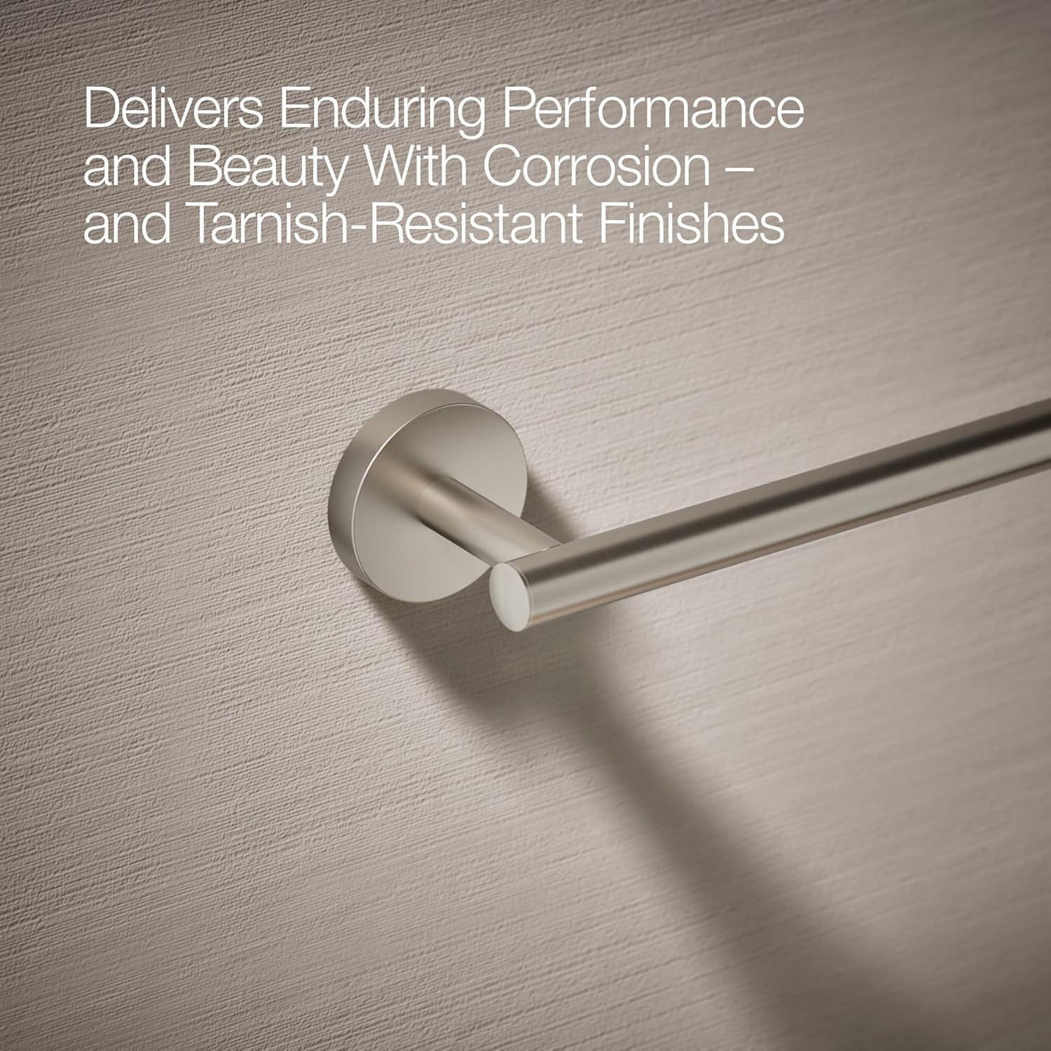 Matte Black 18" Wall Mounted Minimalist Towel Bar