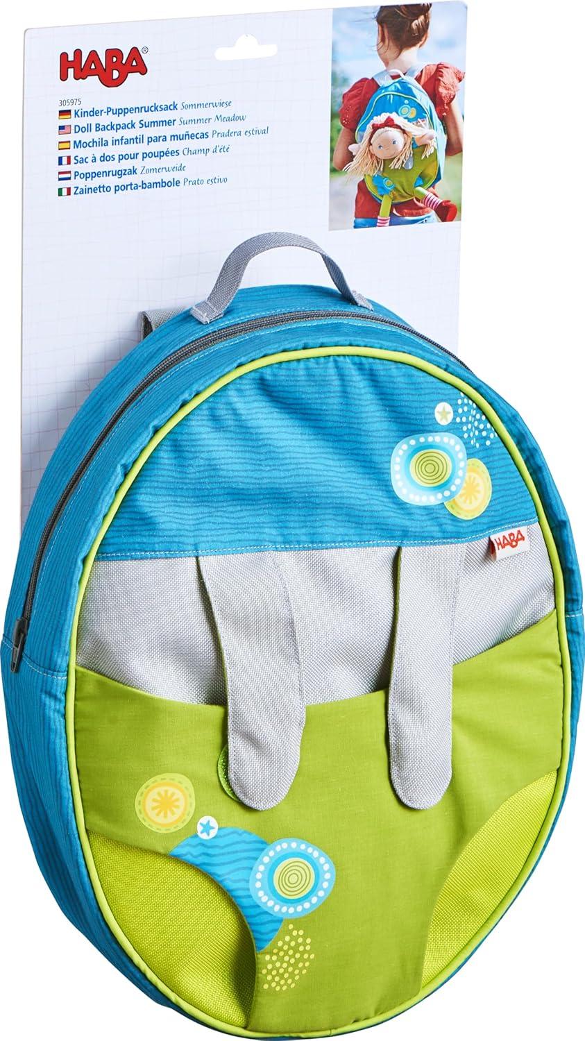 HABA Doll Backpack Summer Meadow - Fits 12" Soft Dolls