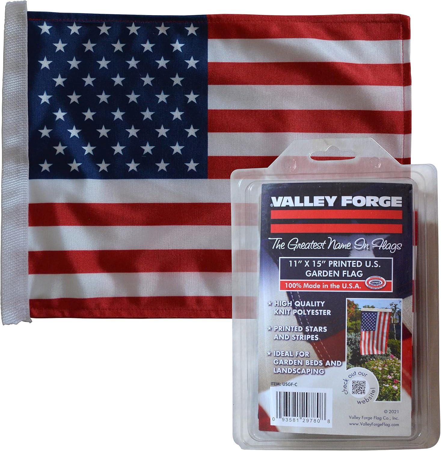 Valley Forge American Garden Flag 11 in. H X 15 in. W