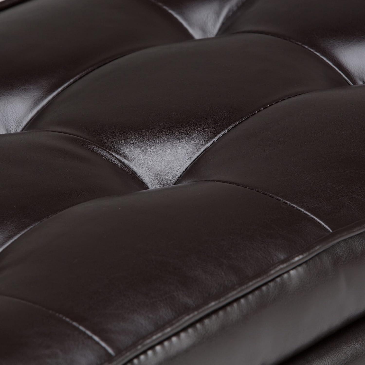 Simpli Home Cosmopolitan 44"W Transitional Tufted Storage Ottoman Bench with Lift Top