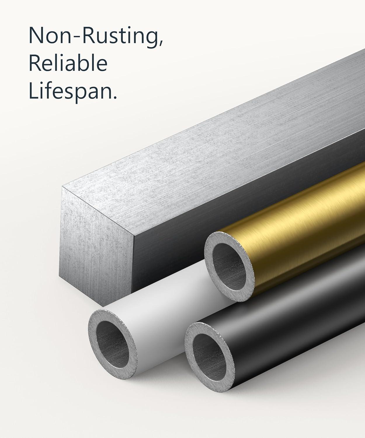 Double Post Pivoting Modern Square Toilet Paper Holder by RUACQ, Matte Black, Wall Mounted