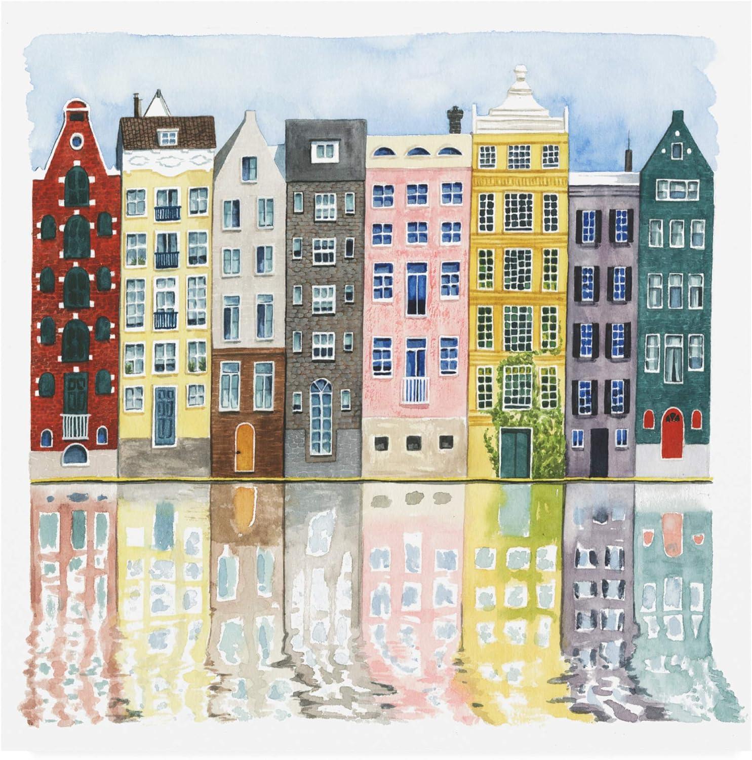 Trademark Fine Art - Grace Popp 'Neighborhood Ii' Canvas Art - 24x24