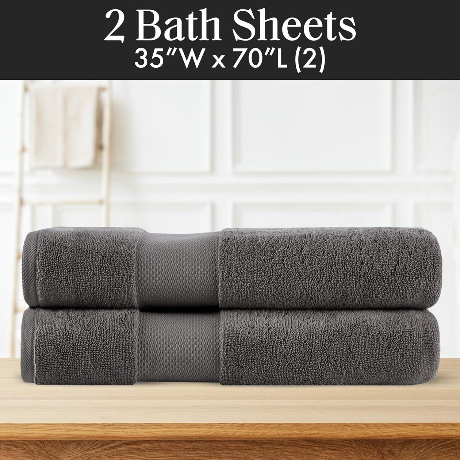 Madison Park Signature Turkish 100% Cotton Bath Sheet 2 Piece Set (Set of 2)