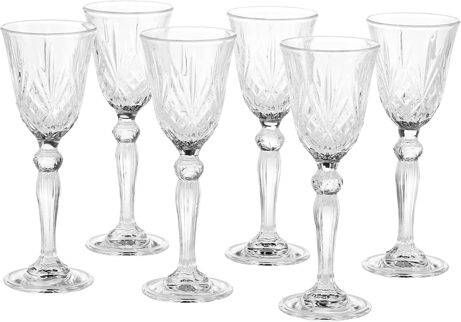 Lorren Home Trends Melodia Crystal Wine Glass set of 6