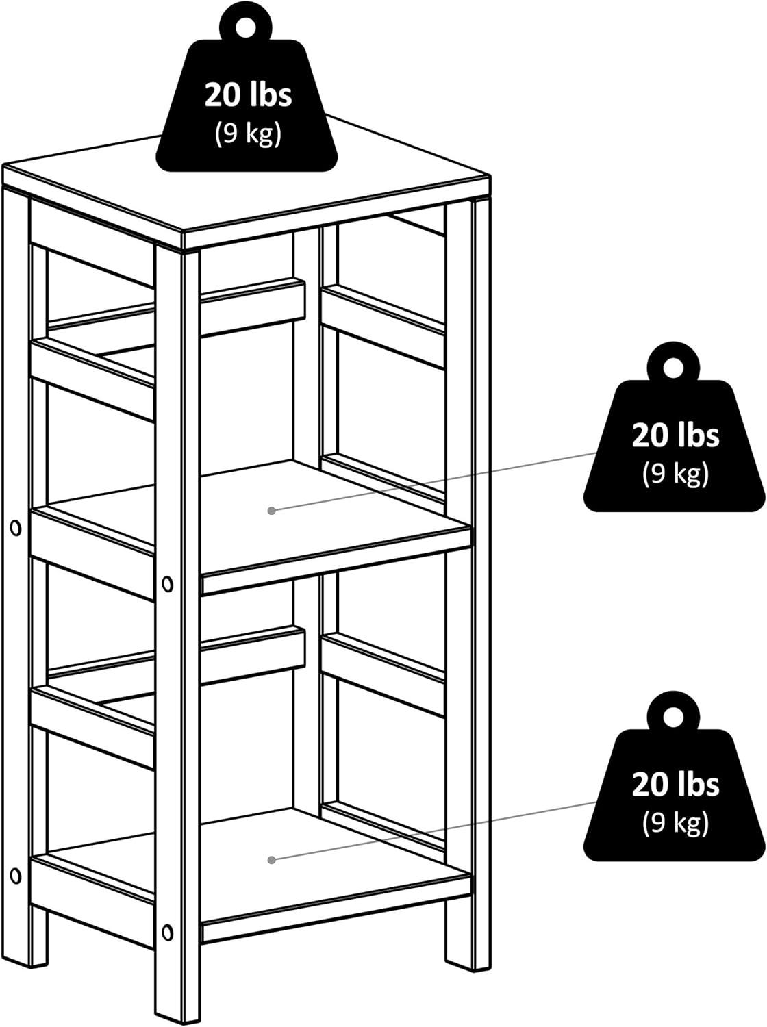 29.21" 2 Tier Leo Shelf Storage or Bookshelf Narrow Espresso Finish - Winsome: Mid-Century Modern, Wood Composite, Metal Hardware