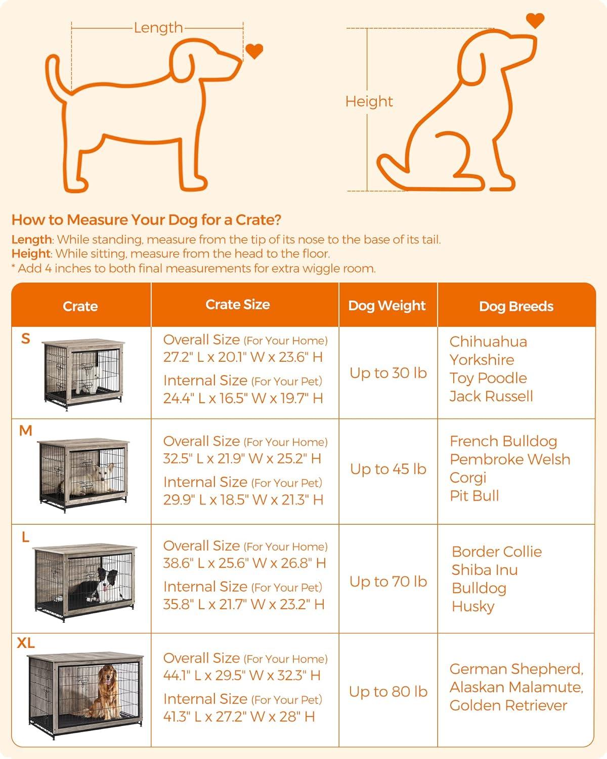 Extra Large Greige and Black Particleboard Dog Crate Table