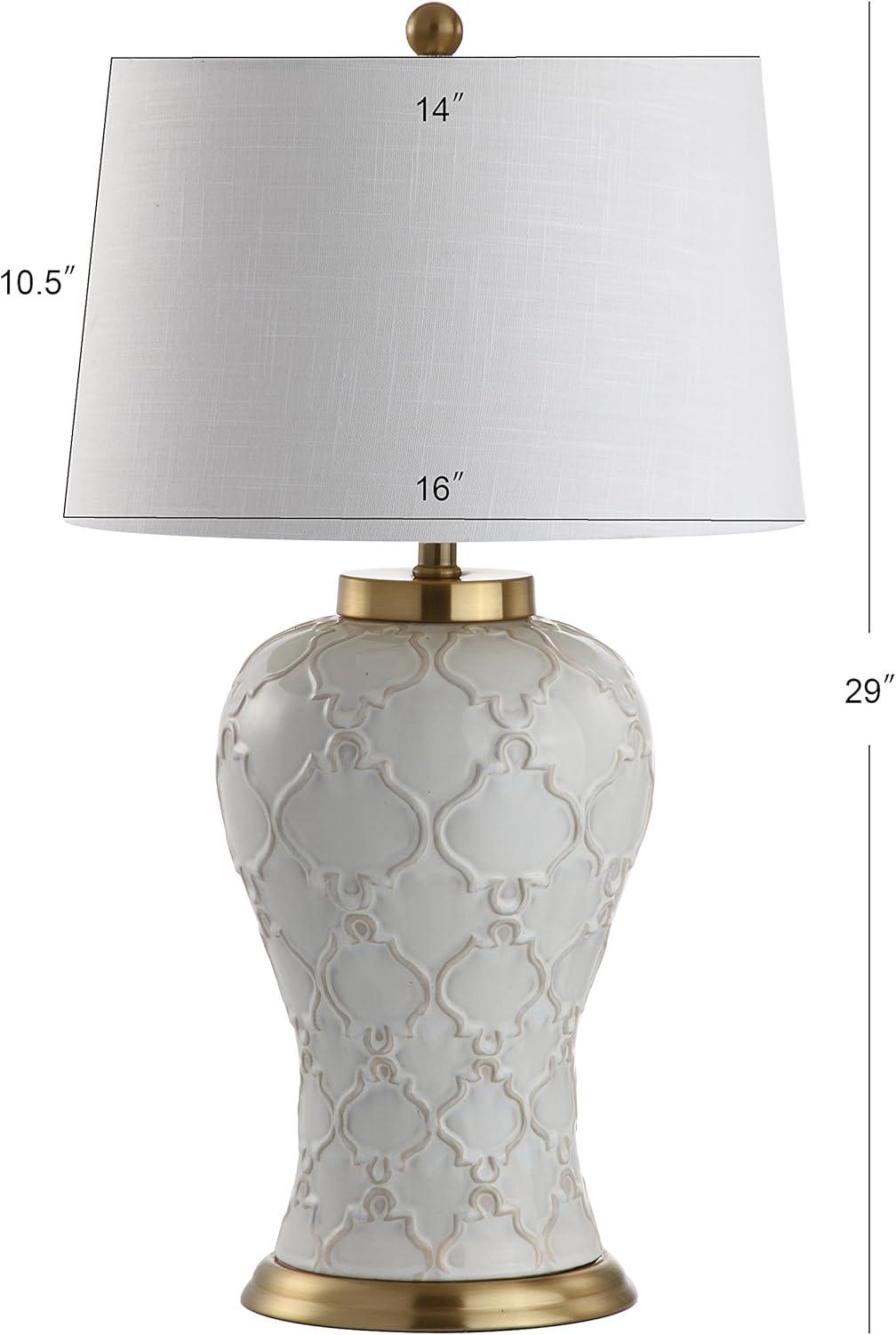 Arthur 29" Ceramic LED Table Lamp, Cream