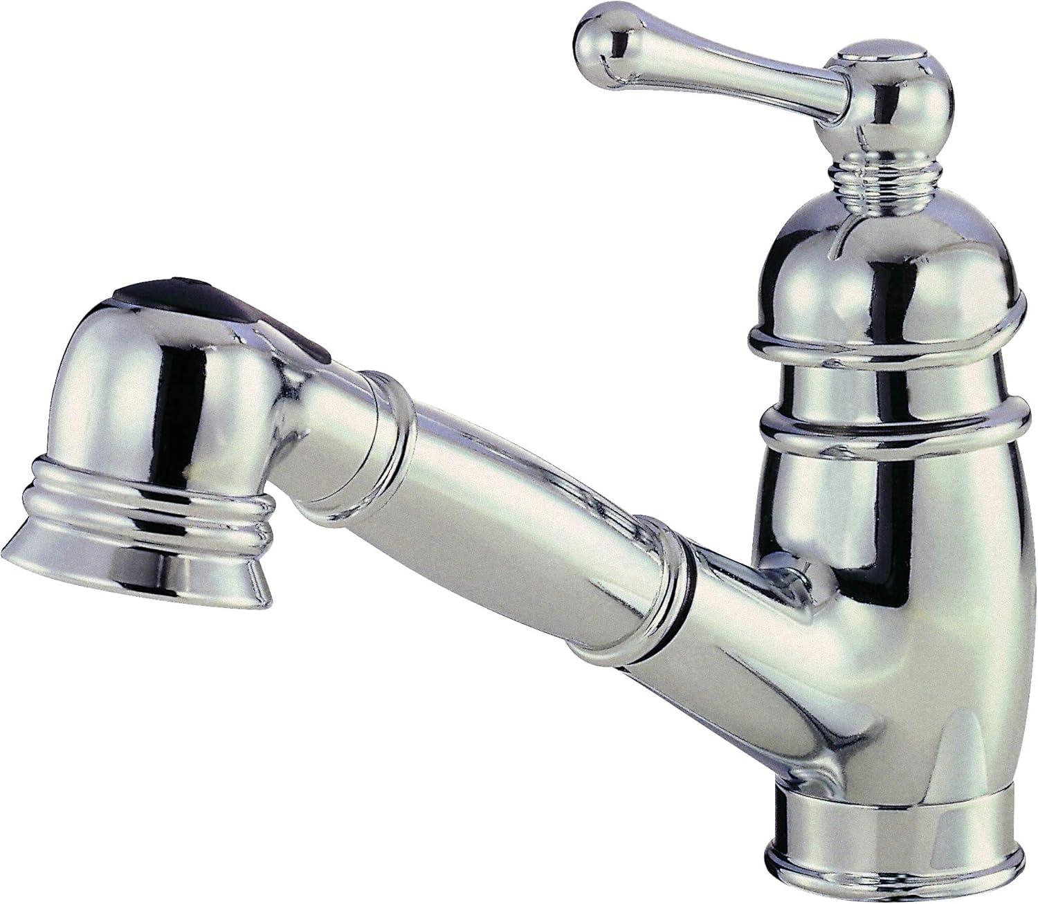 Opulence 1H Pull Out Single Handle Kitchen Faucet with Side Spray