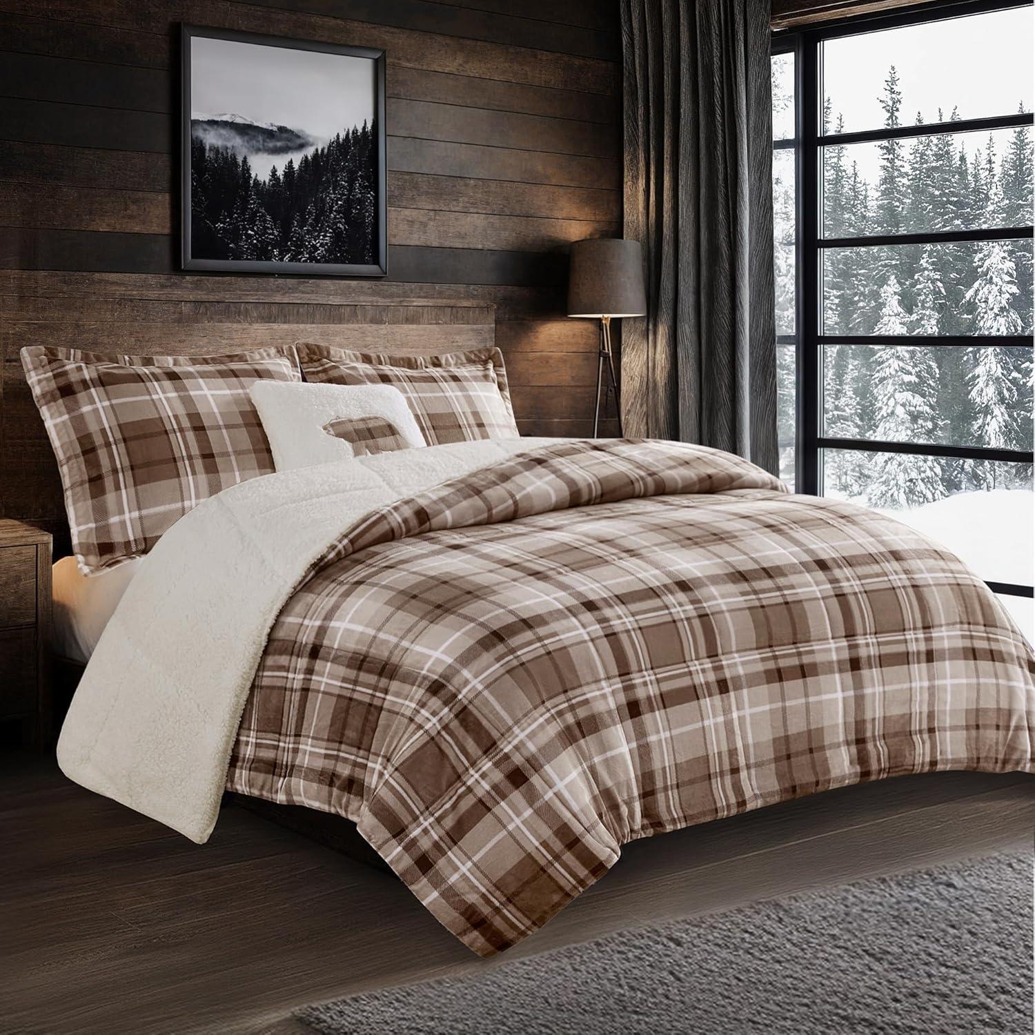 Woolrich Alton Plush to Sherpa Down Alternative Comforter Set