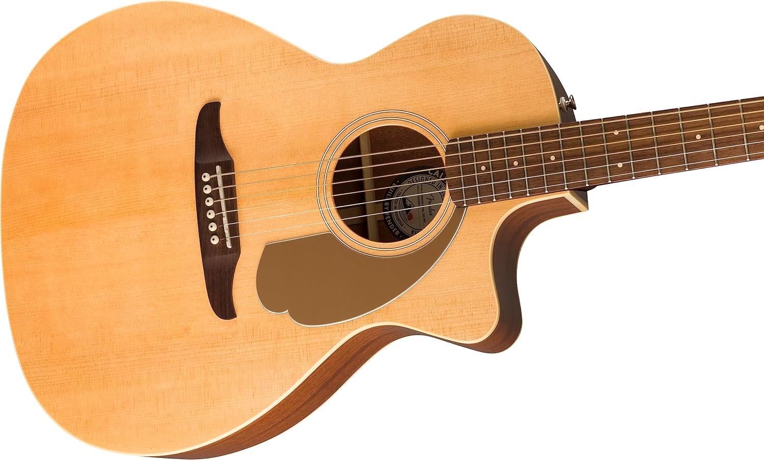 Fender Newporter Player Auditorium Size Acoustic Electric Guitar, Natural
