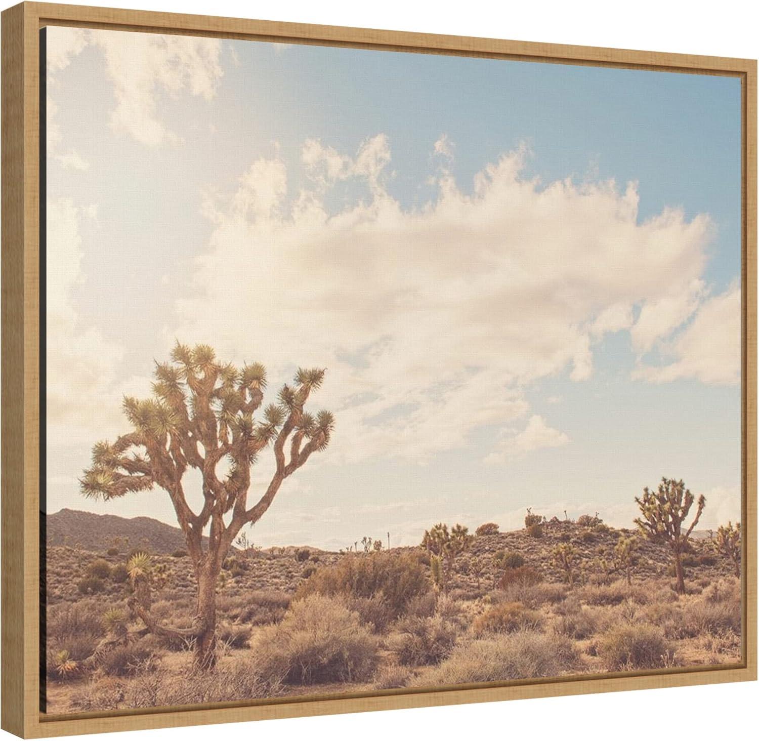 Amanti Art Sunshine and Joshua Trees by Myan Soffia Framed Canvas Wall Art