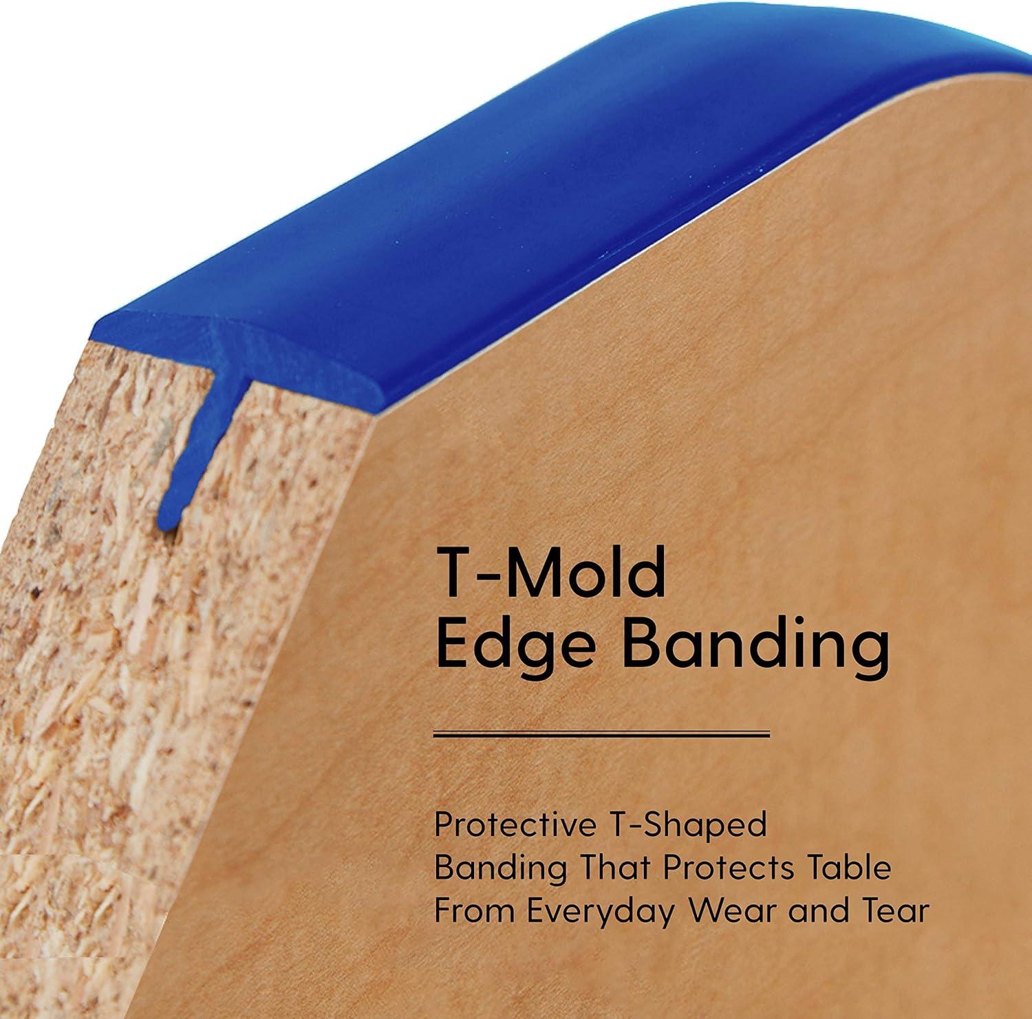 36" x 72" Half Moon T-Mold Activity Table with Adjustable Legs