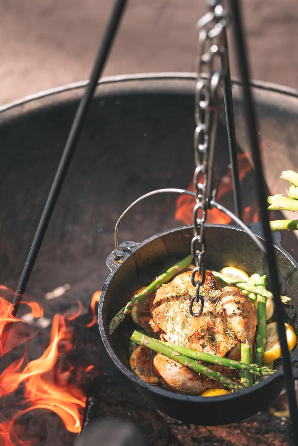 Stansport Stansport 2 QT Pre-Seasoned Cast Iron Dutch Oven Flat Bottom