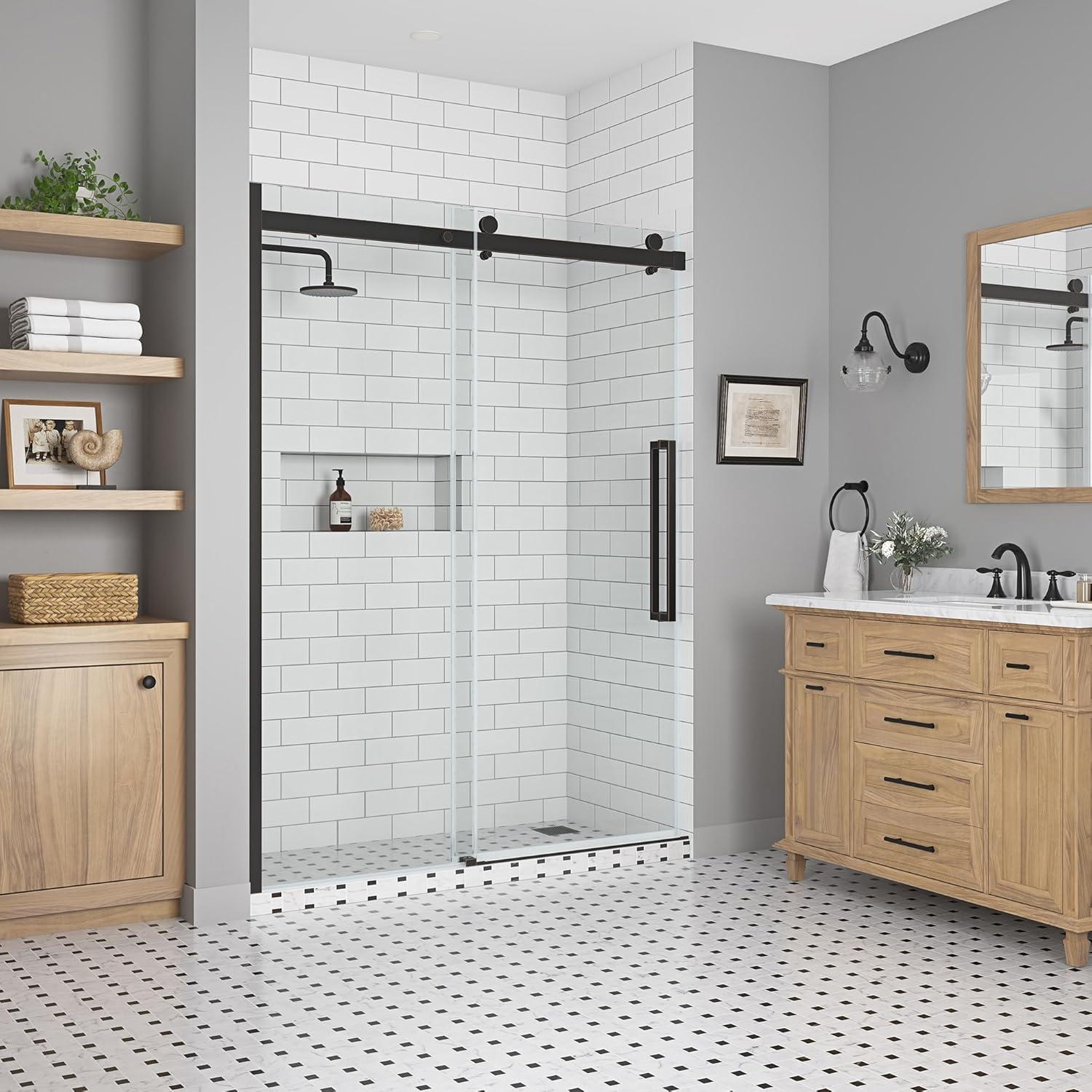 OVE Decors Bel Soft Close 60" x 78" Frameless Sliding Soft Close Shower Door