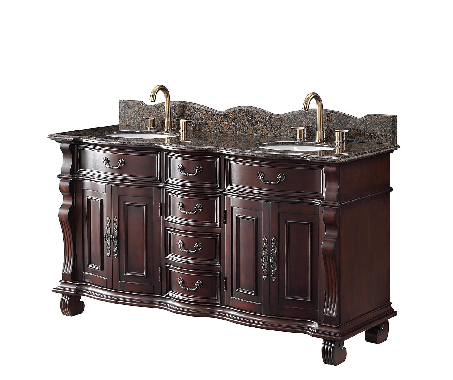 64" Timeless Classic style Hopkinton Double Sink Bathroom Vanity