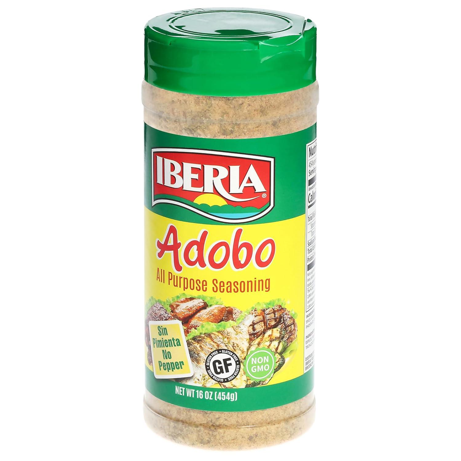 Iberia Adobo All Purpose Seasoning, Without Pepper, 16 oz