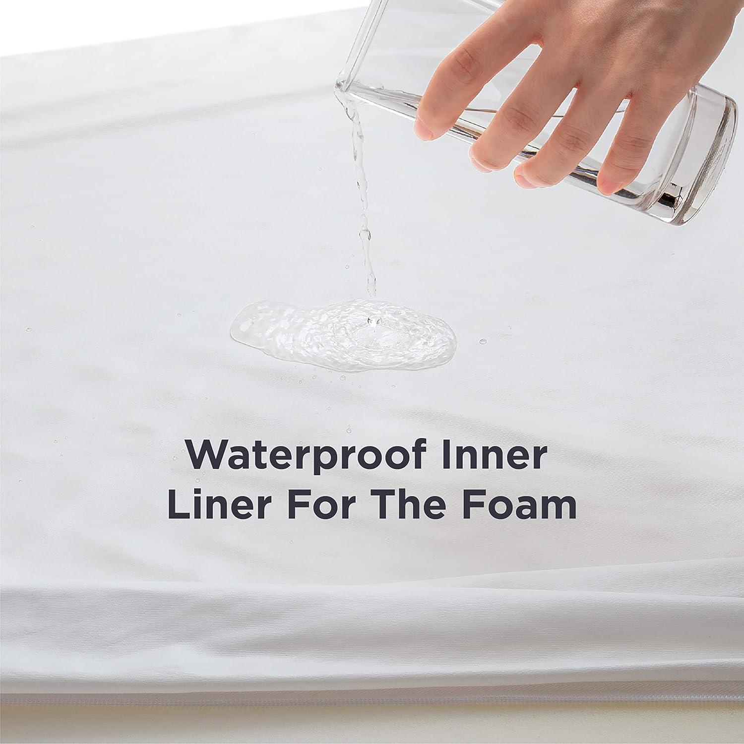 Bedsure Orthopedic Dog Beds Large Sized Dog - Washable Large Dog Cat Bed Waterproof, Comfort Dogs Couch Sofa with Washable Removable Cover, Pet Bed with Nonskid Bottom, Amber Noel-Red, 35"