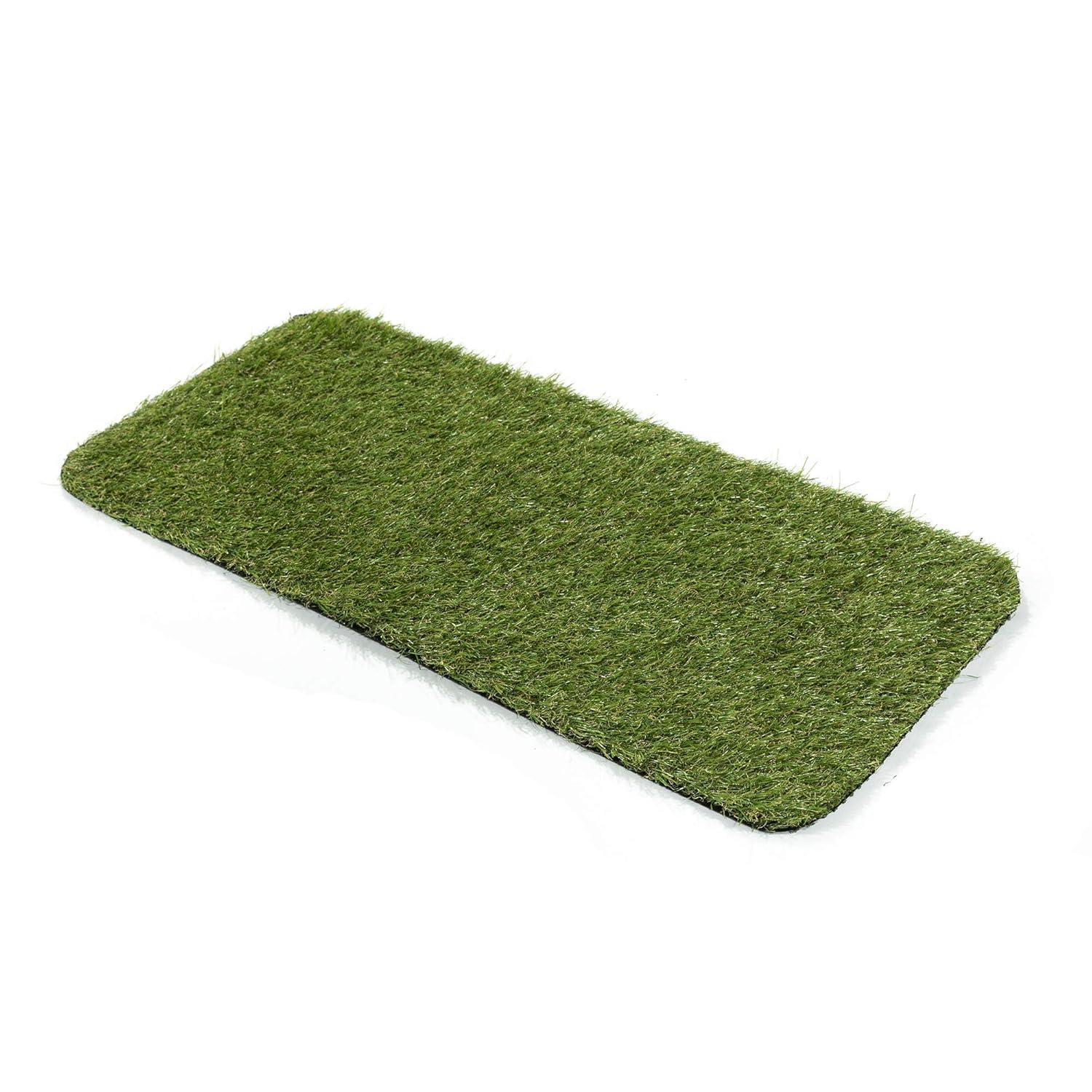 Ottomanson Pet Training Non-Slip Indoor/Outdoor Tray with Reusable Grass Pad