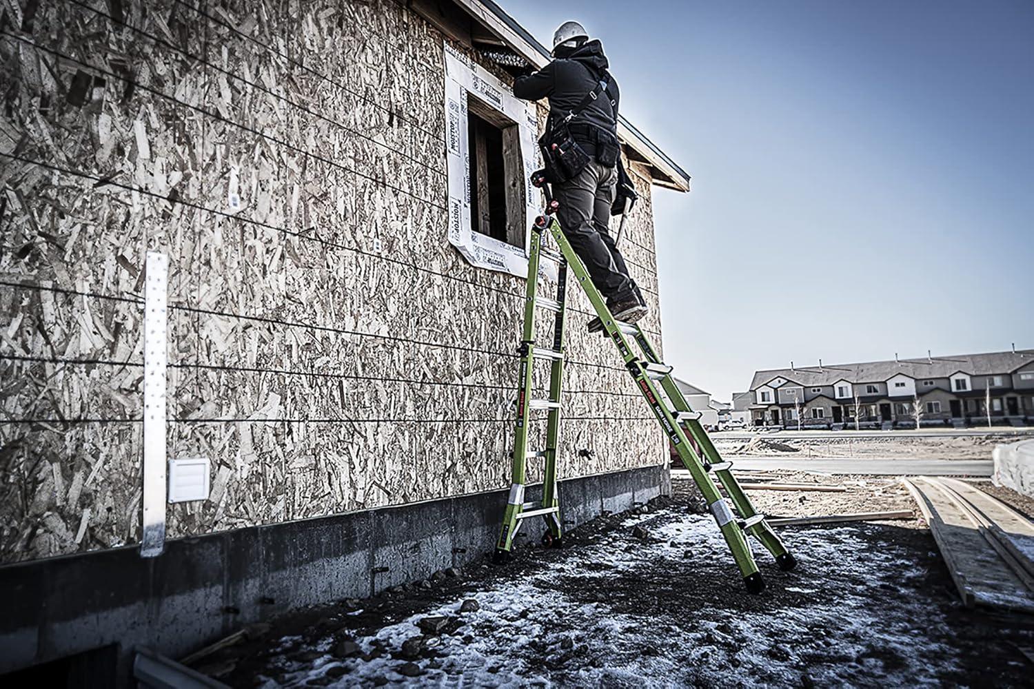 Little Giant Ladder Systems Multipurpose Dark Horse Ladder, 4 to 7 ft, Fiberglass Multi-color