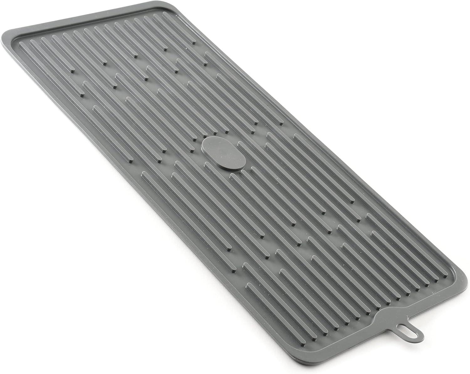 Norpro 18.5" x 8" Silicone Dish Drying Drain Mat - Grey