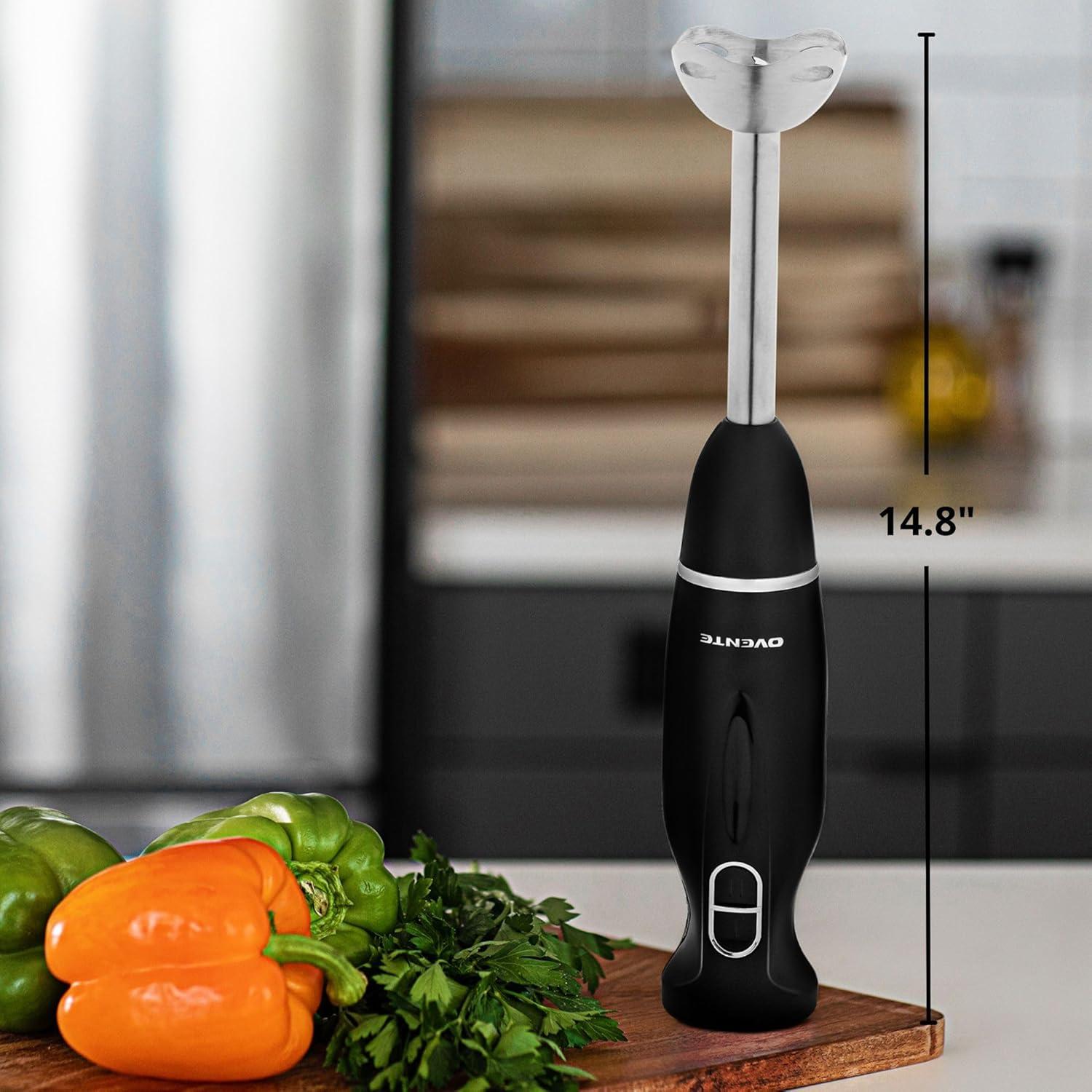 OVENTE Electric Immersion Hand Blender 300 Watt 2 Mixing Speed