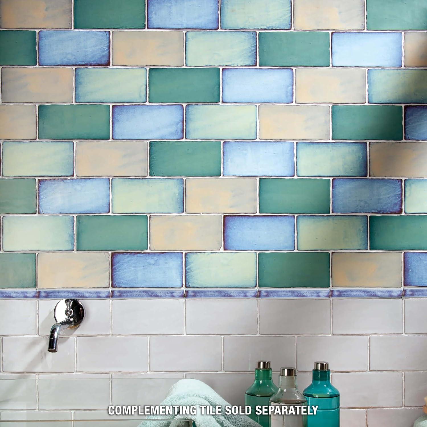 Via Lactea Blue Glazed Ceramic Wall Trim Tile