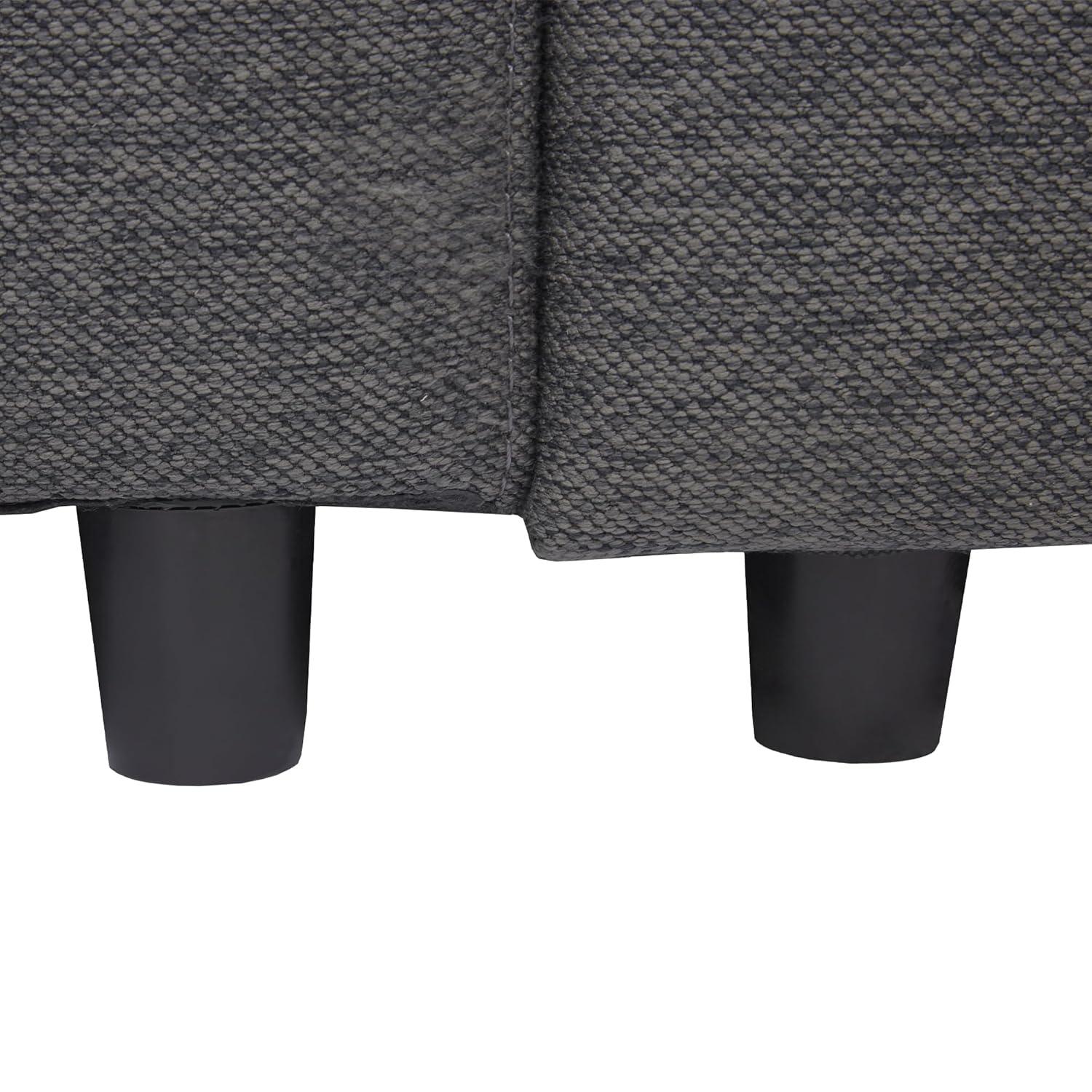 LUMISOL Large Corduroy Fabric Sofa Couch with Ottoman for Living Room, L Shaped Sectional Sofa Couch, 98" L Modular Corner Sectional Sofa for Spacious Space Office, Beige