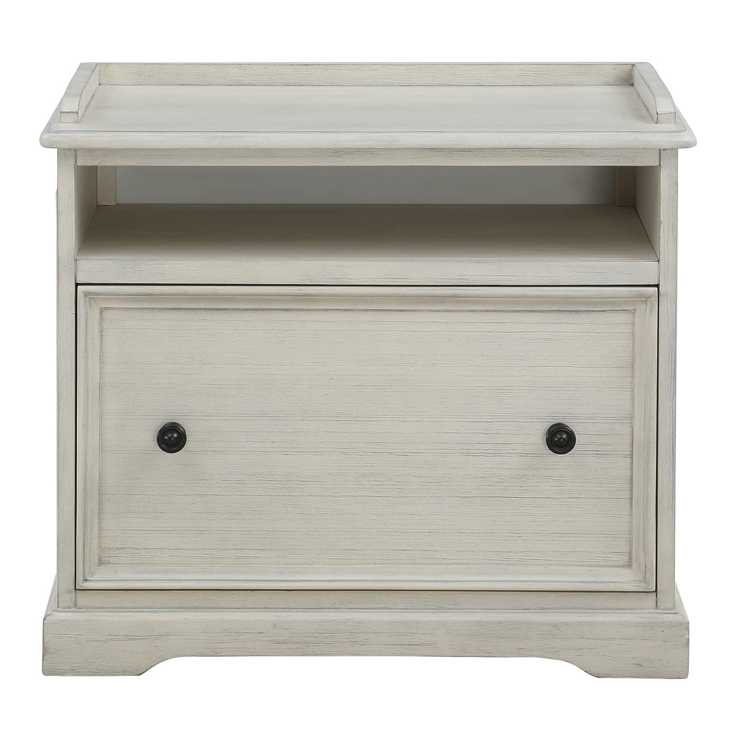 Country Meadows Engineered Wood File Cabinet in Antique White