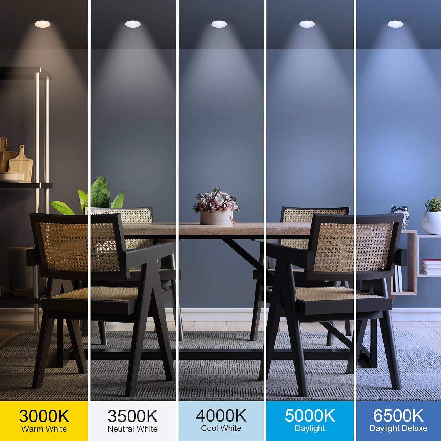 Feit Electric Flush Mount LED Round Flat Panel Light, White