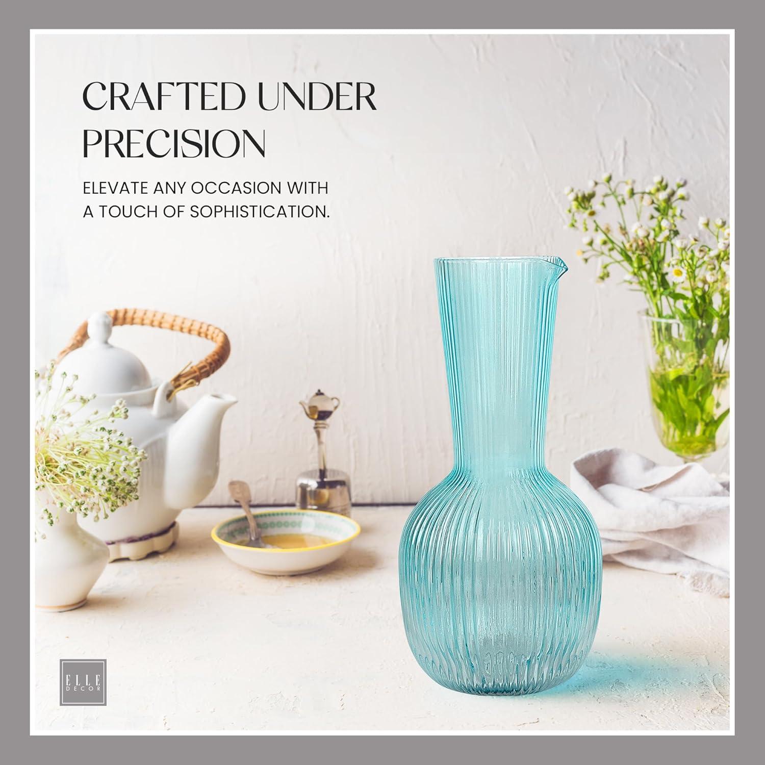 Blue Fluted Carafe