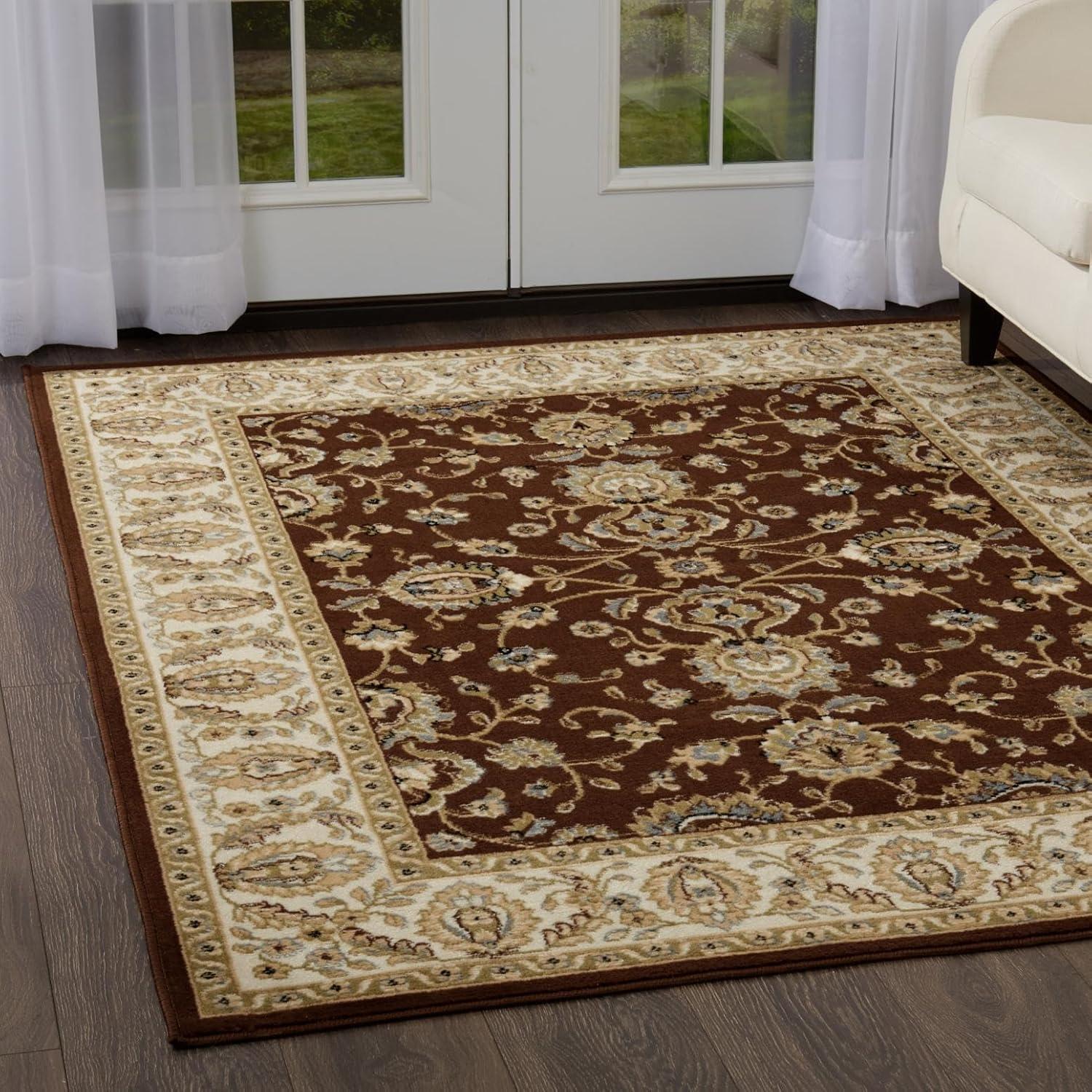 Lizette Oriental Brown/Beige Area Rug