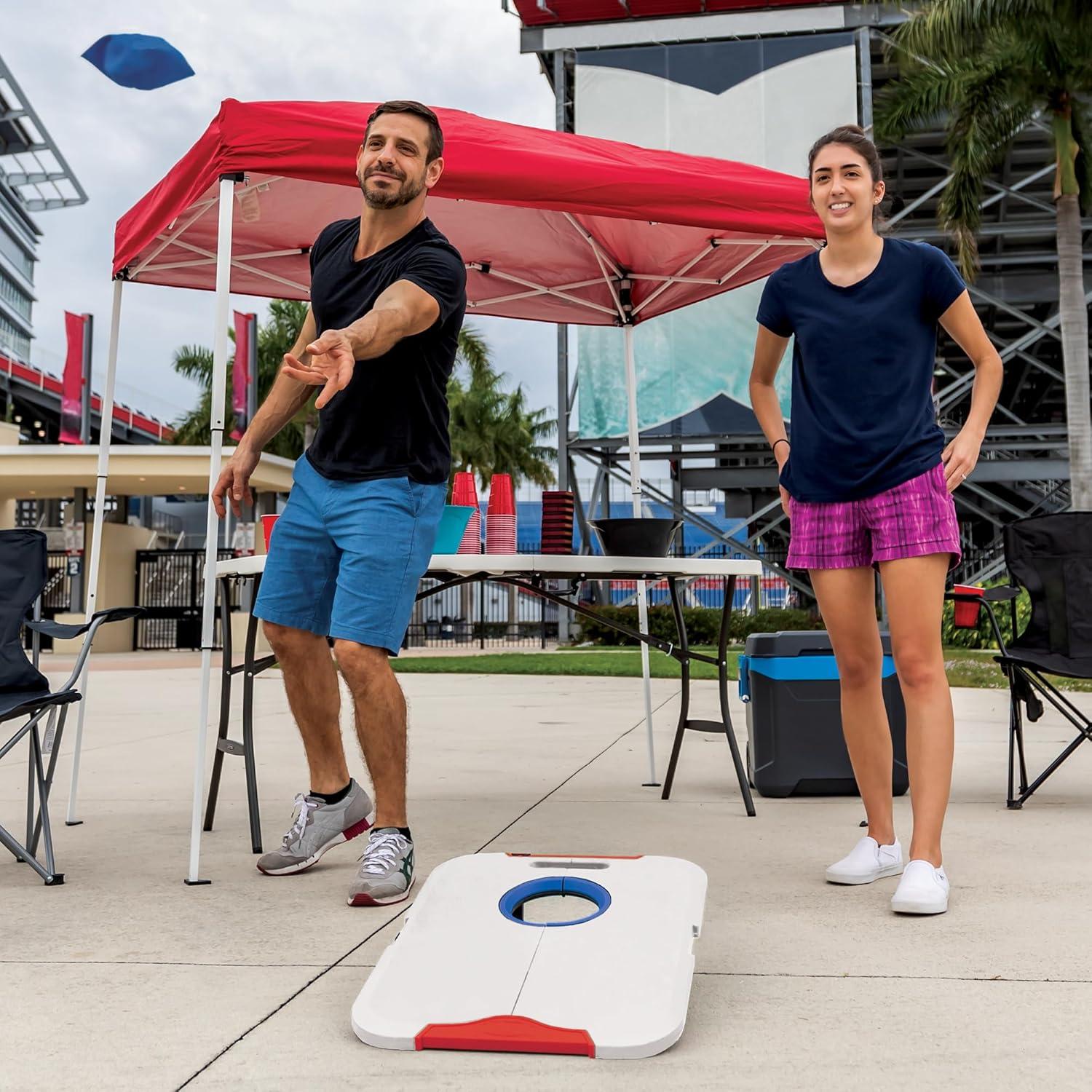 NCAA North Carolina Tar Heels All-Weather Travel Cornhole Set