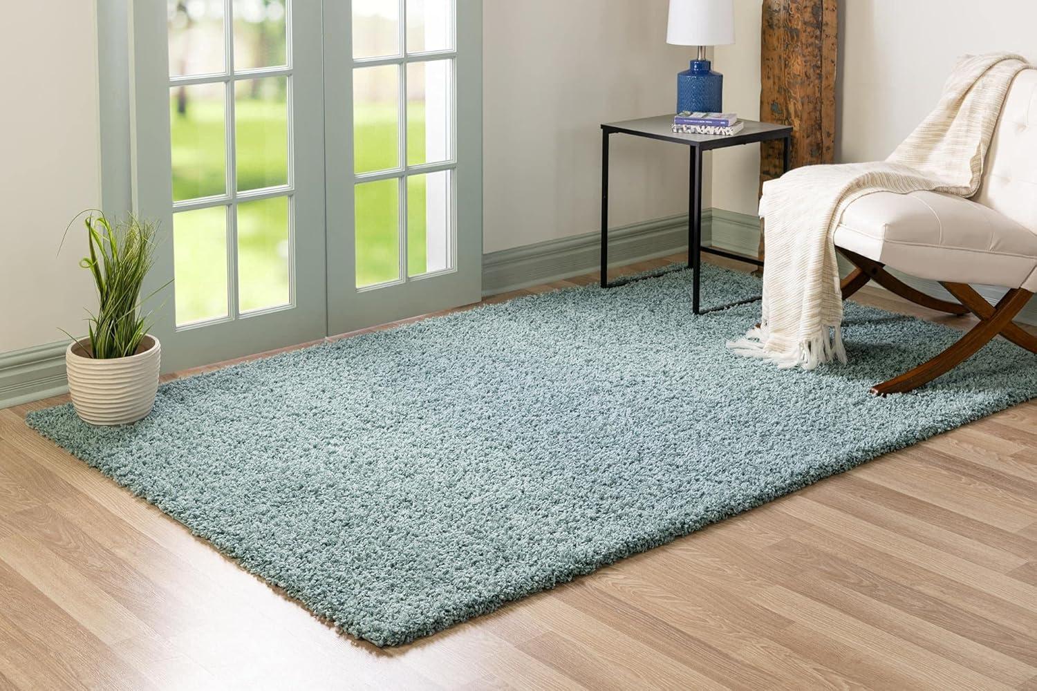 Unique Loom Solid Shag Solid Indoor Woven Area Rug