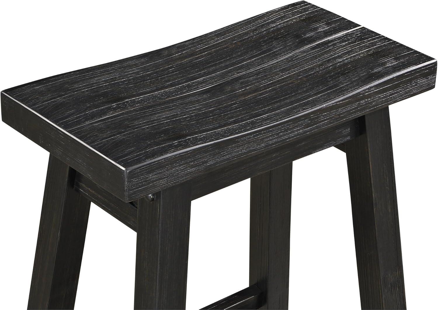 Boraam Sonoma Backless Saddle Counter Height Barstool Black Charcoal Finish