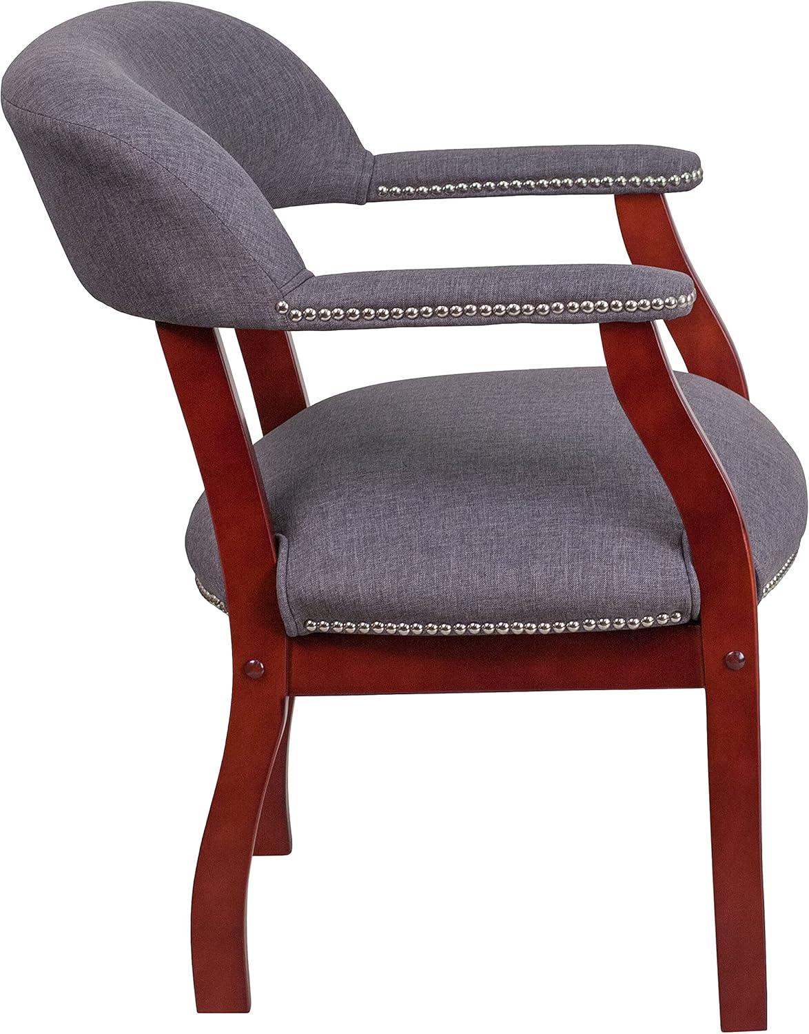 Emma and Oliver Gray Fabric Luxurious Conference Chair