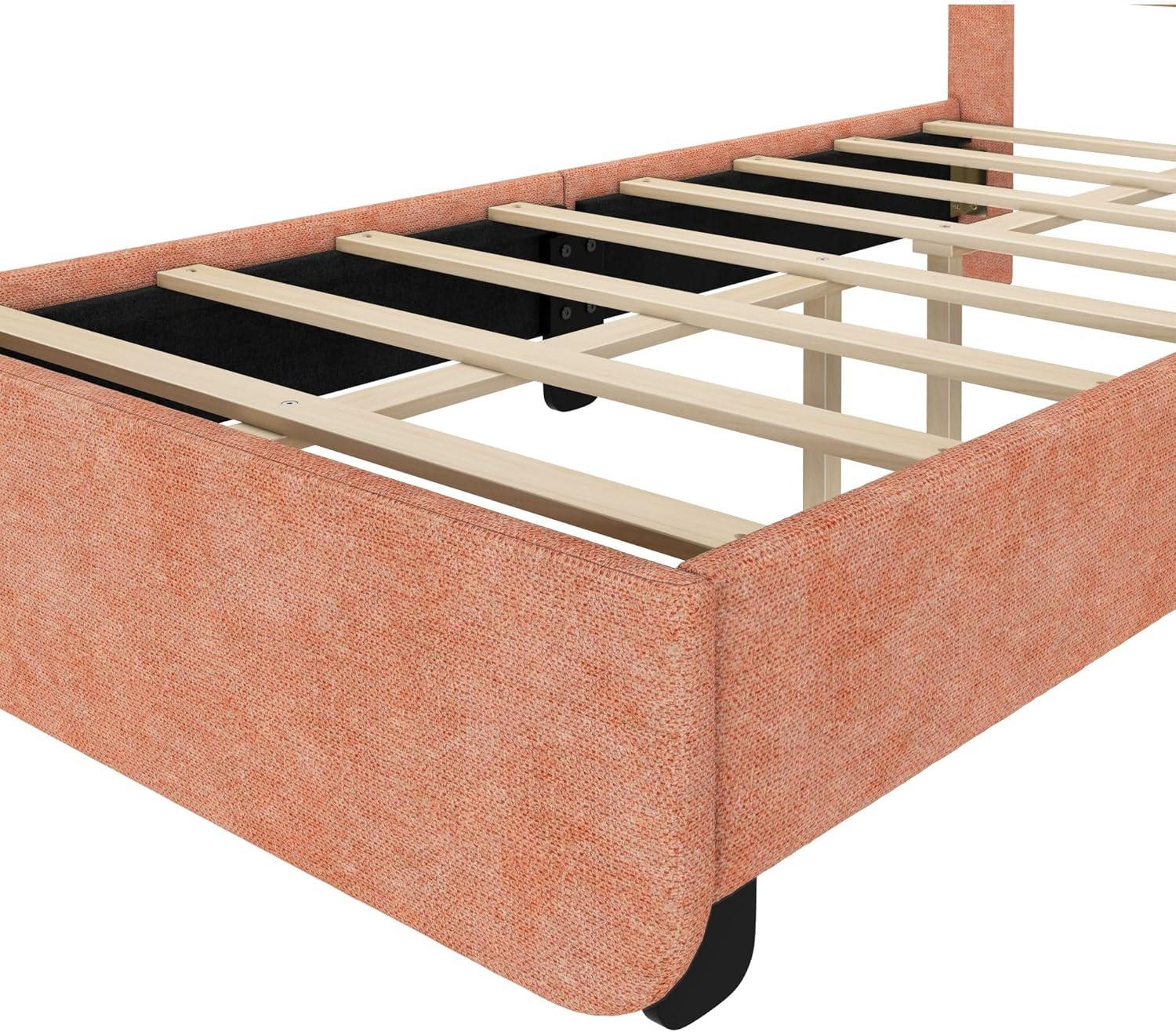 Isabelle & Max™ Avaah Solid Wood Panel Bed with Arch Headboard with 1 Drawer End Storage