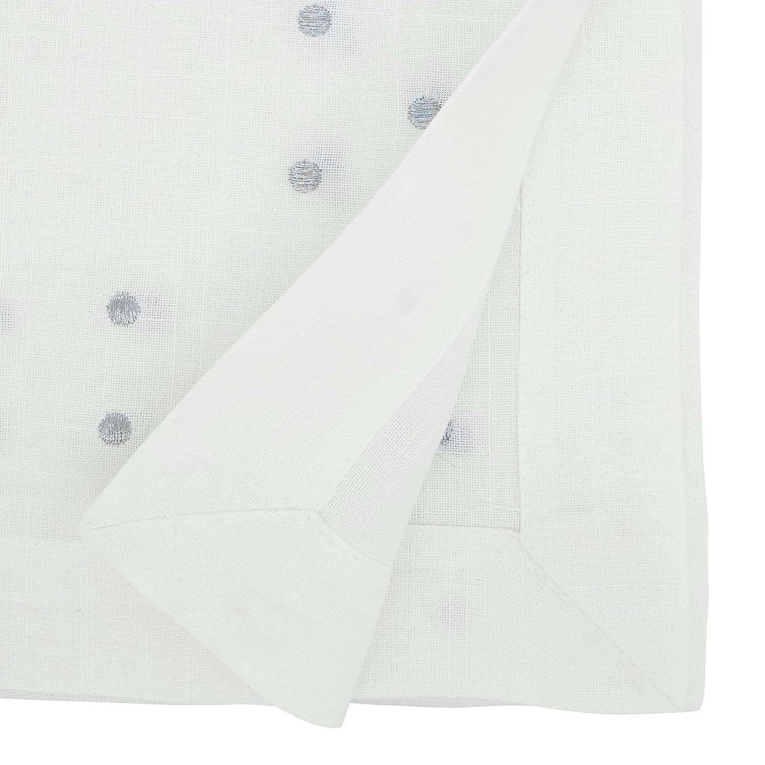 Saro Charming Embroidered Dots Table Runner