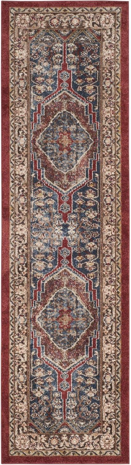 SAFAVIEH Bijar Kagan Traditional Area Rug, Royal/Brown, 3' x 5'